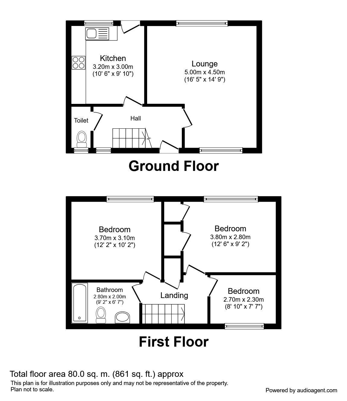 Floorplan of 3 bedroom Semi Detached House to rent, Annand Road, Durham, DH1