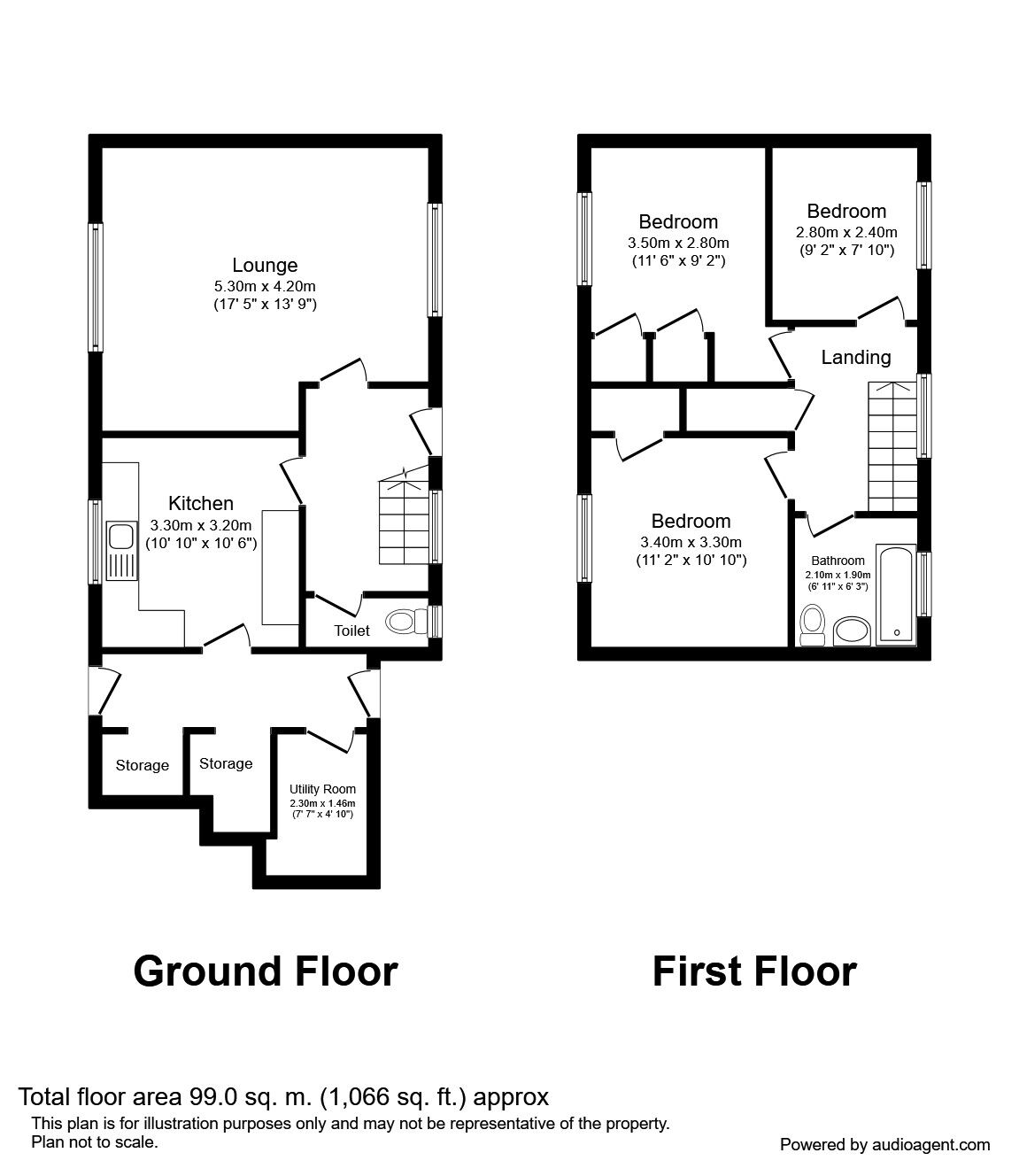 Floorplan of 3 bedroom Mid Terrace House to rent, Churchill Avenue, Durham, DH1
