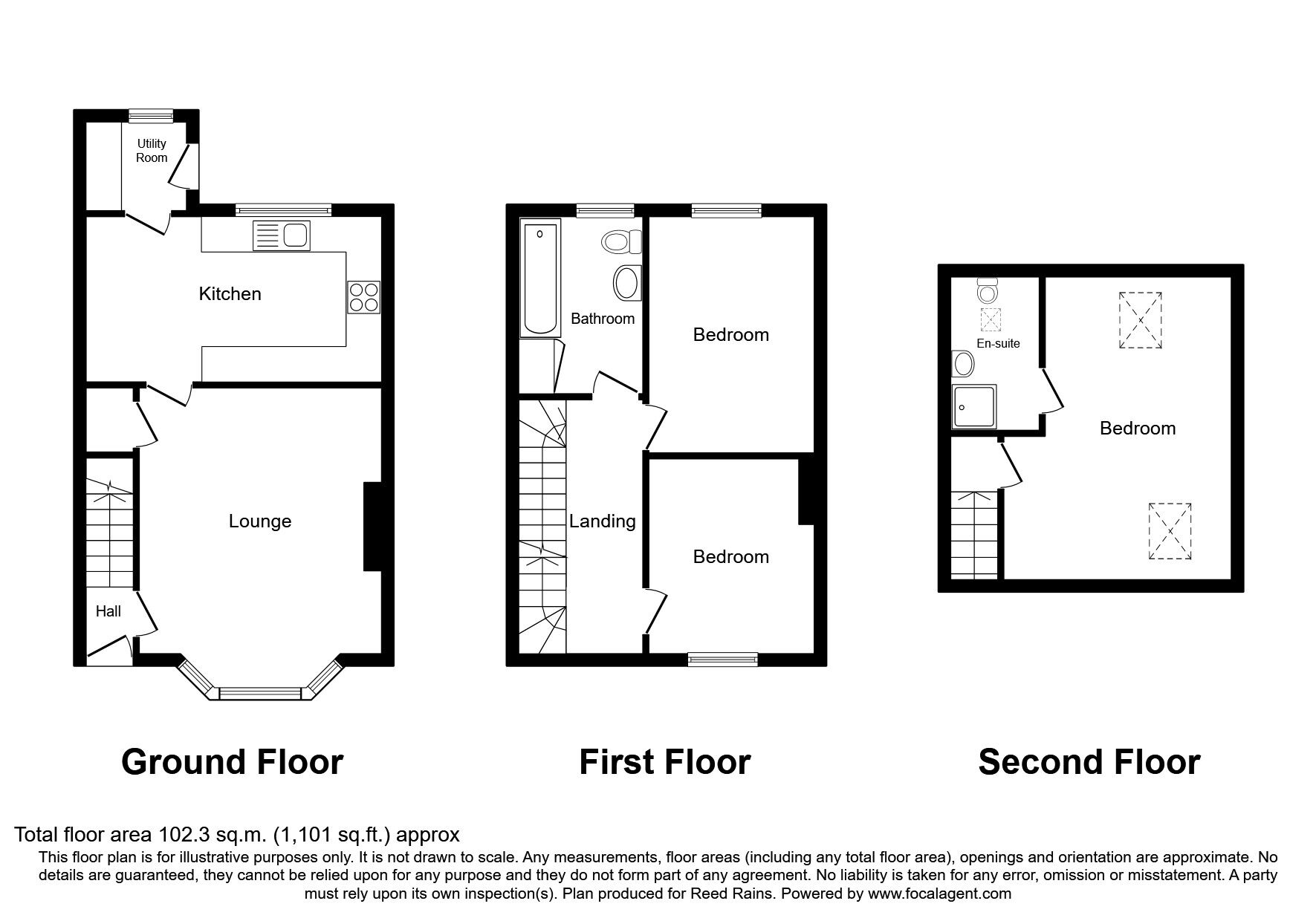Floorplan of 2 bedroom Mid Terrace House to rent, Lawson Terrace, Durham, DH1
