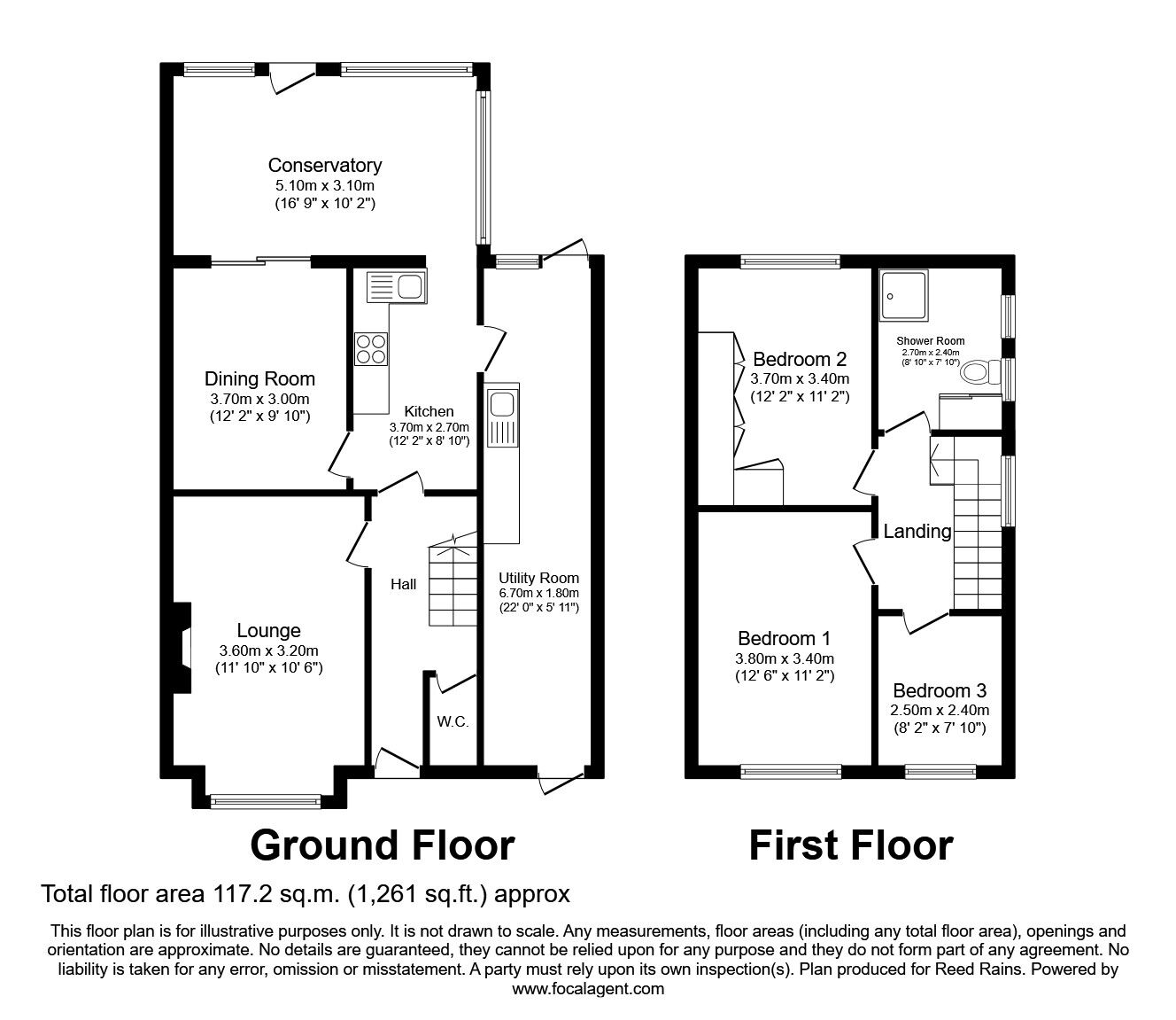 Floorplan of 3 bedroom Semi Detached House to rent, Lingdale, Durham, DH1