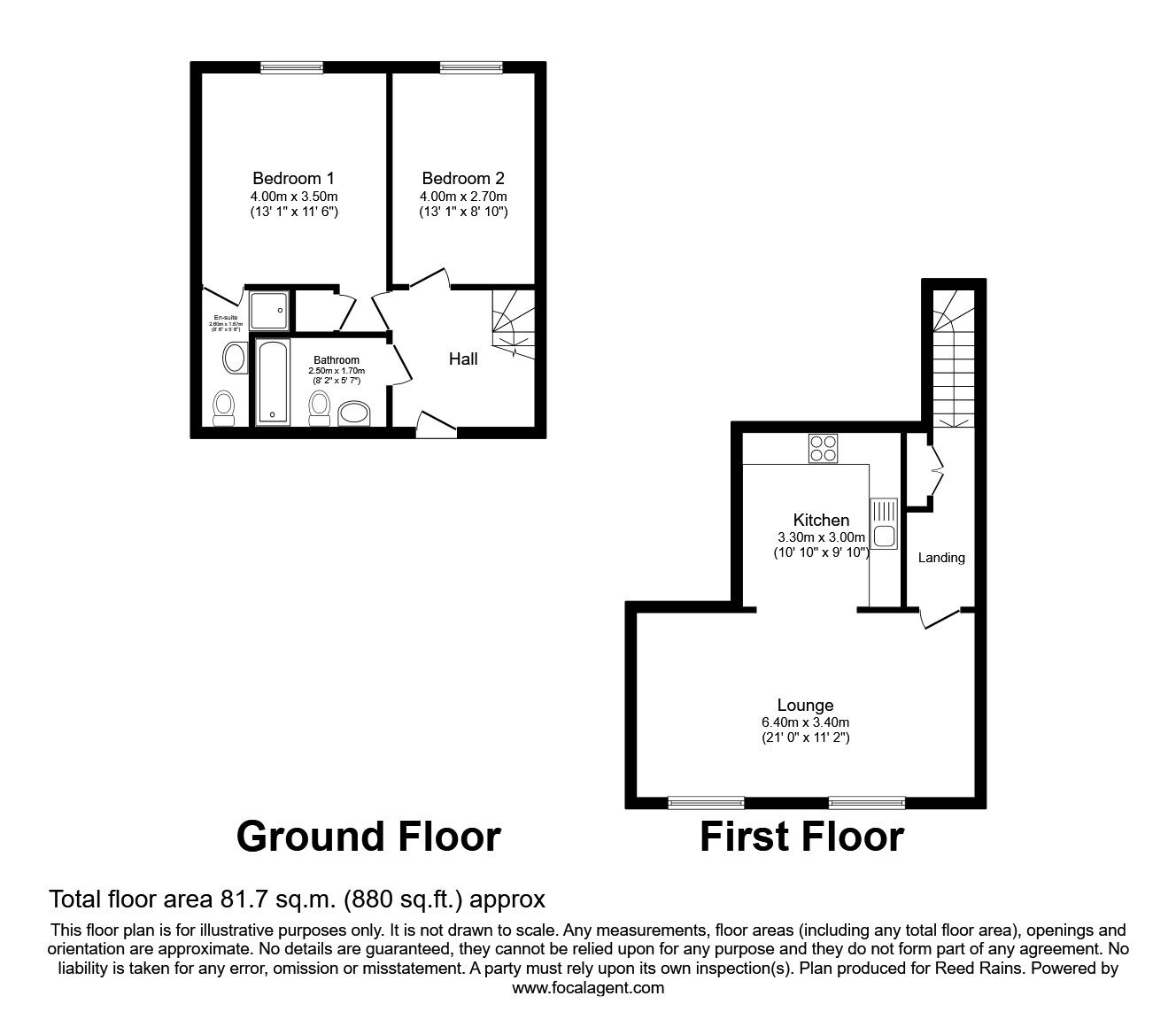Floorplan of 2 bedroom  Flat to rent, New Elvet, Durham, DH1
