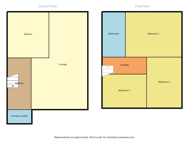 Floorplan of 3 bedroom Semi Detached House for sale, Huntsgarth, Sunnybrow, Durham, DL15