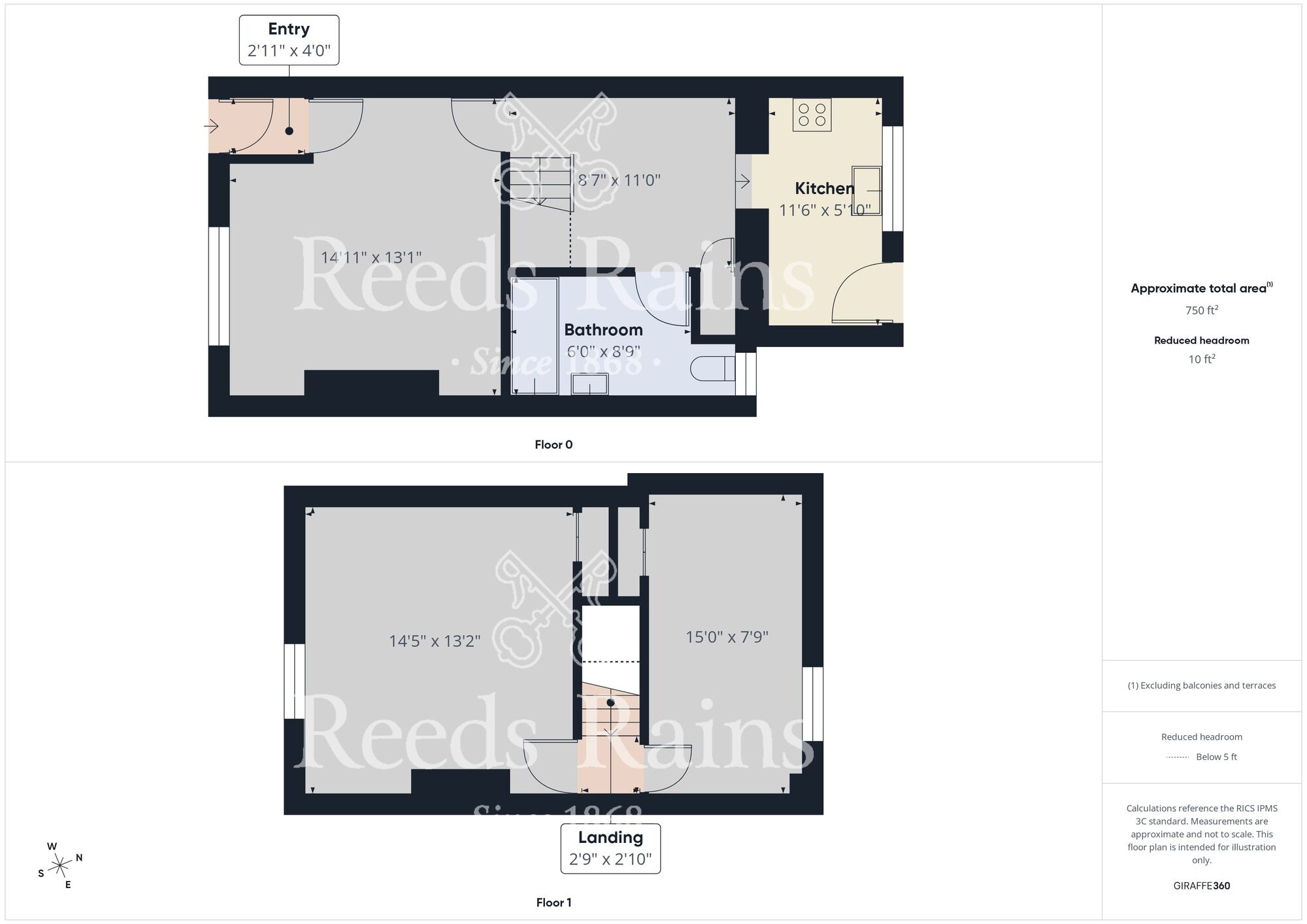 Floorplan of 2 bedroom End Terrace House to rent, Short Street, Bishop Auckland, Durham, DL14