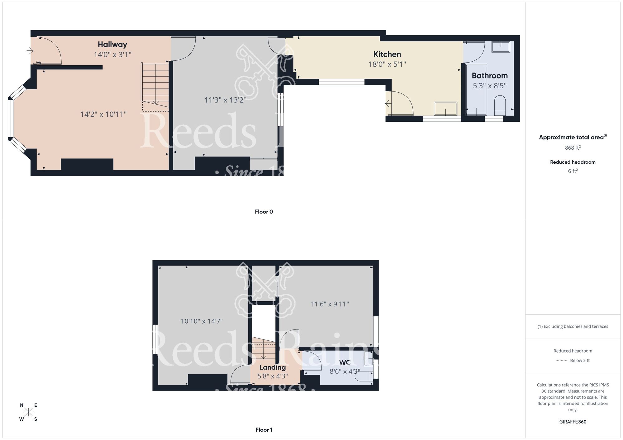 Floorplan of 2 bedroom Mid Terrace House to rent, Chaytor Terrace, Fishburn, Durham, TS21