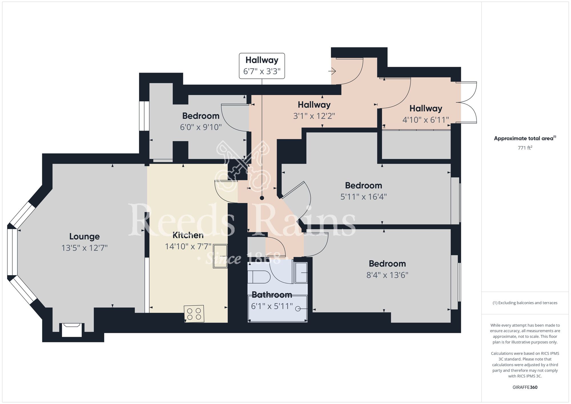 Floorplan of 3 bedroom  Flat for sale, Market Place, Bishop Auckland, Durham, DL14