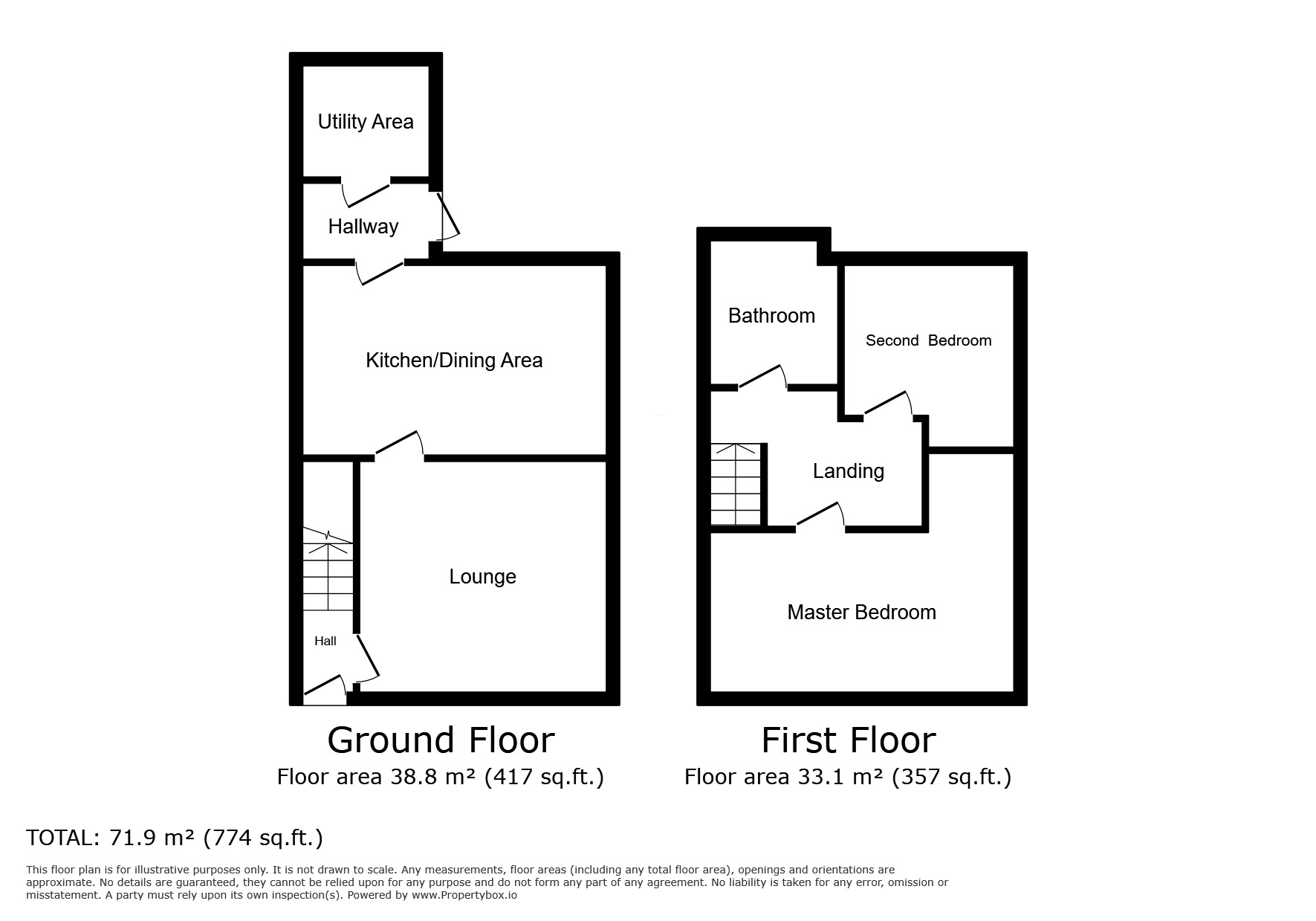 Floorplan of 2 bedroom Mid Terrace House to rent, Dent Street, Bishop Auckland, Durham, DL14