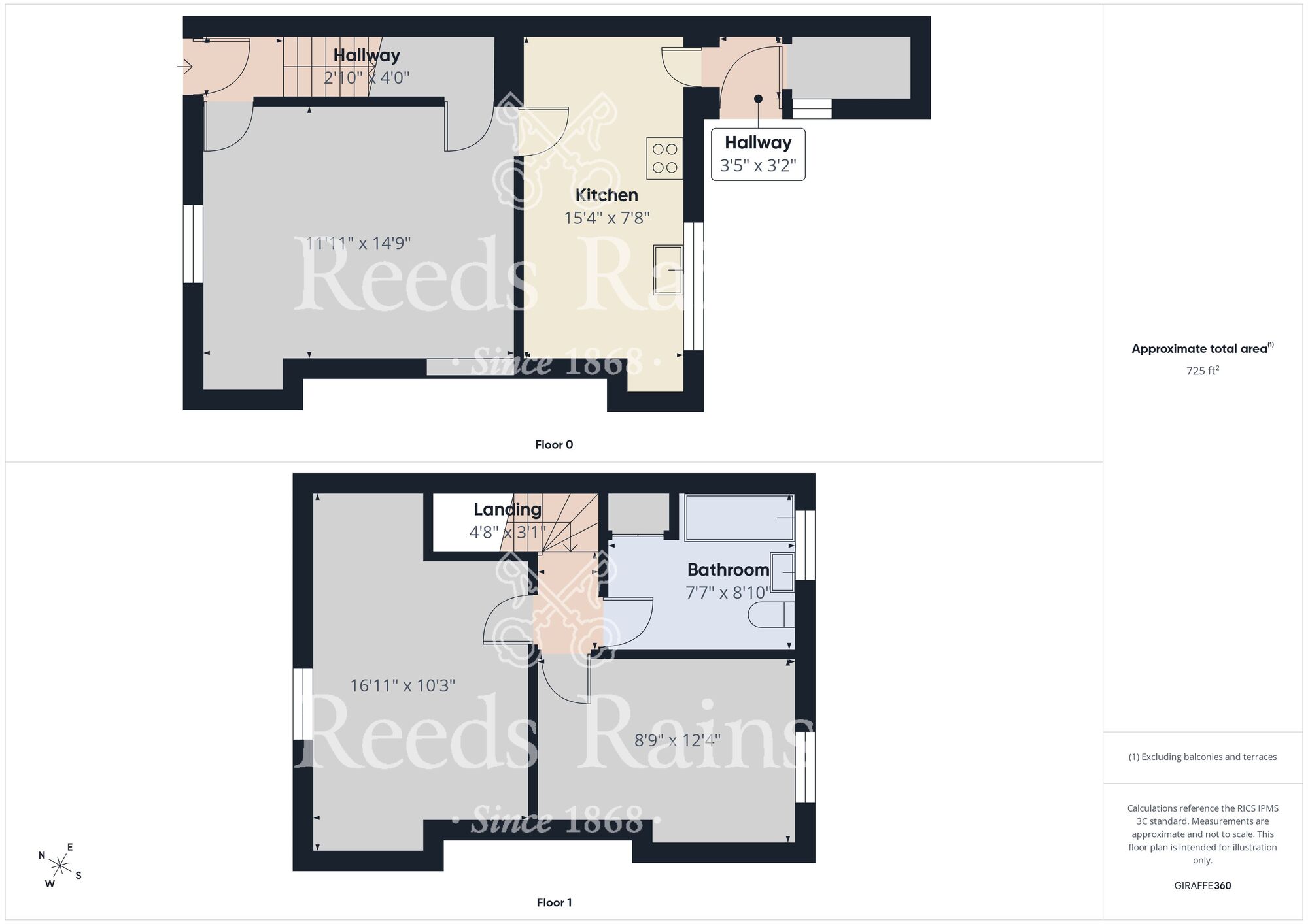 Floorplan of 2 bedroom Mid Terrace House to rent, Dent Street, Bishop Auckland, Durham, DL14