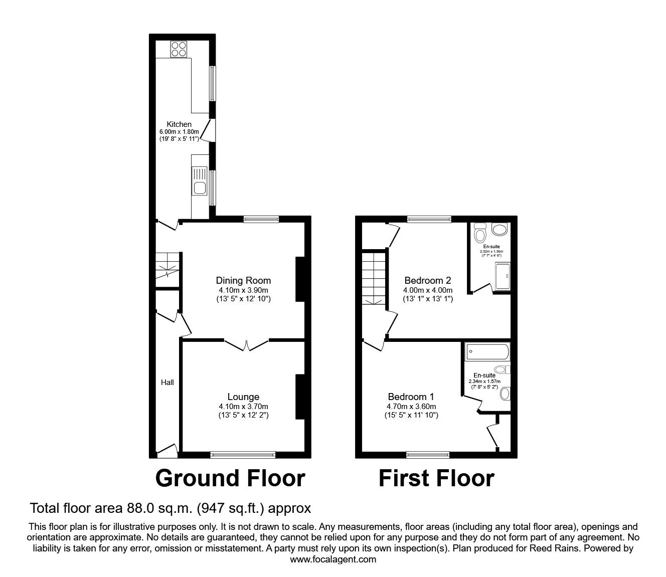 2 bedroom Mid Terrace House for sale, High Grange, Crook, DL15 £65,000