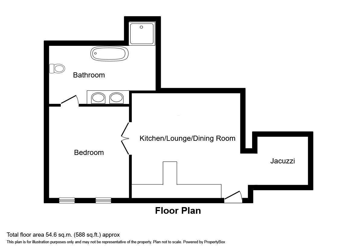 Floorplan of 1 bedroom  Bungalow to rent, The Castle, Stanhope, Durham, DL13