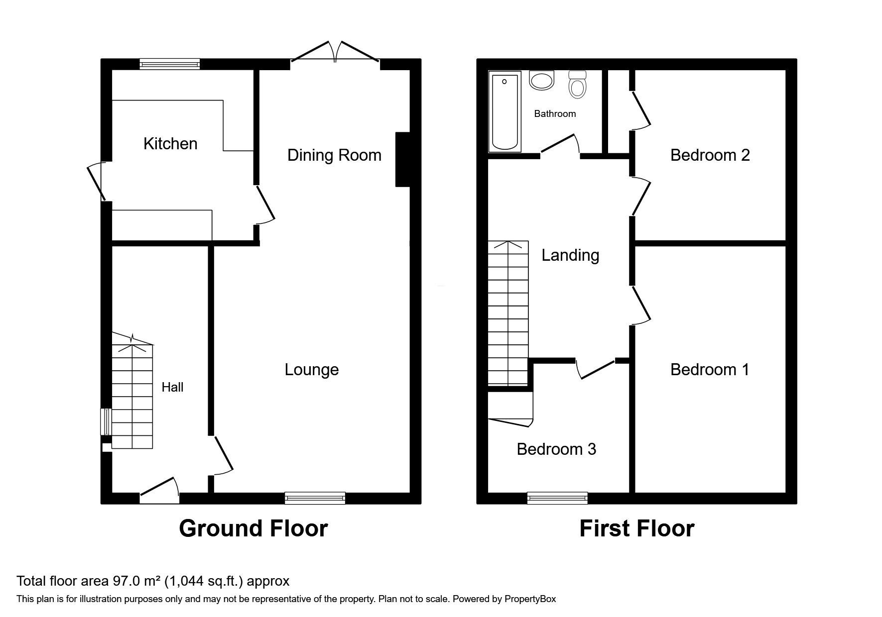 Floorplan of 3 bedroom Semi Detached House to rent, Coleridge Road, Chilton, Durham, DL17