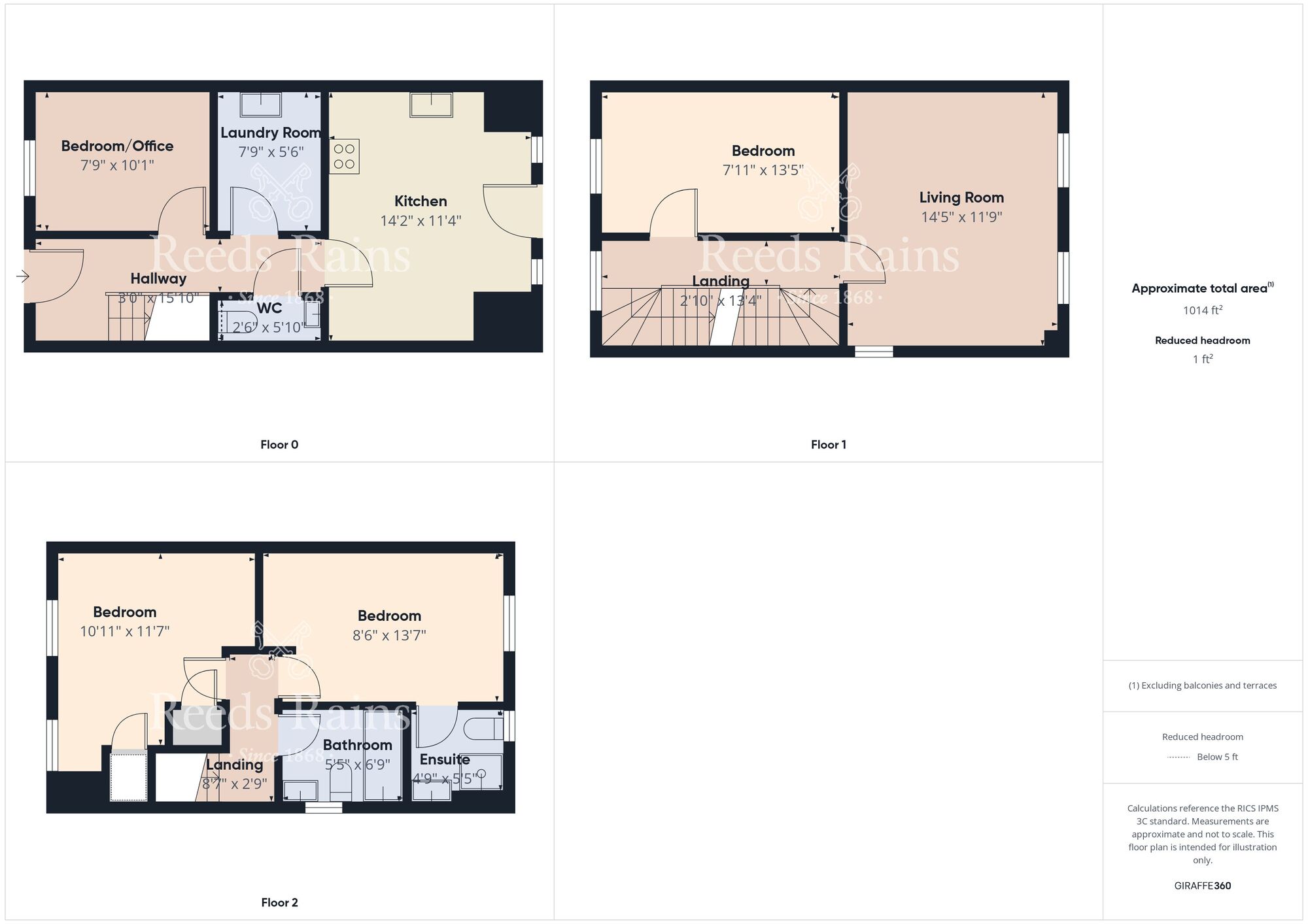 Floorplan of 4 bedroom End Terrace House for sale, Kirkwood Drive, Crossgate Moor, Durham, DH1