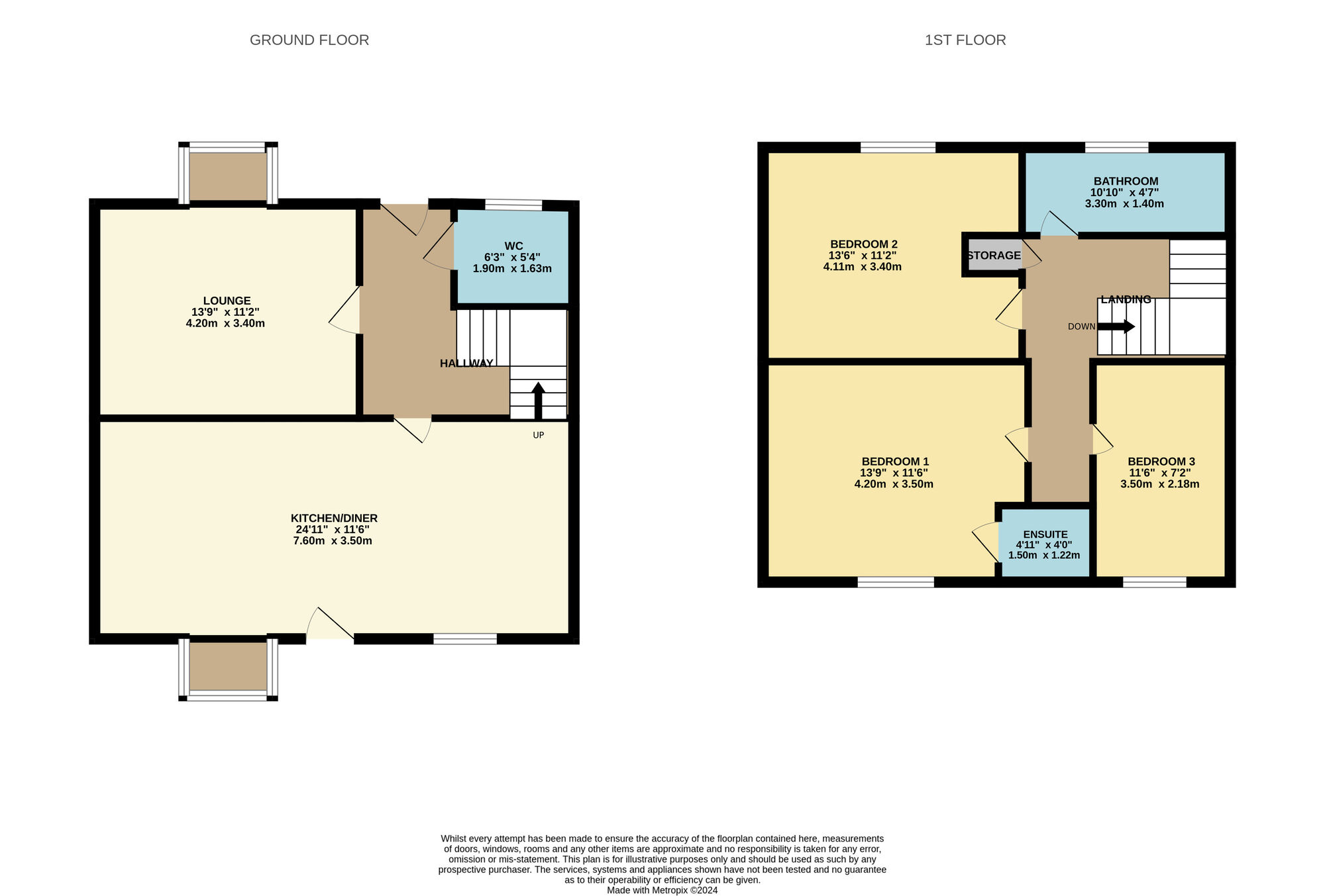 Floorplan of 3 bedroom Semi Detached House for sale, Angel View, Edmondsley, Durham, DH7