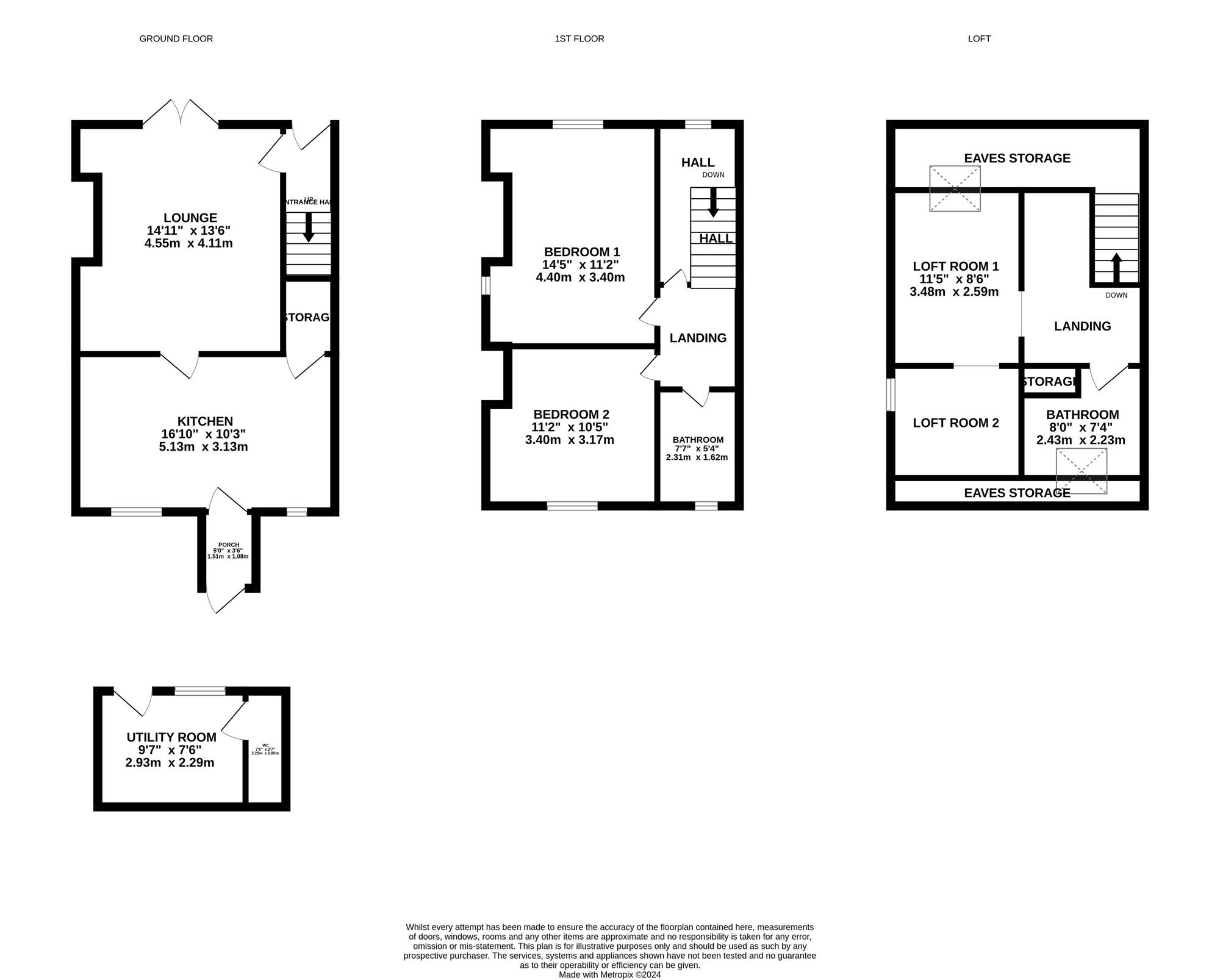 Floorplan of 3 bedroom Semi Detached House for sale, Fellside View, Crawleyside, Durham, DL13
