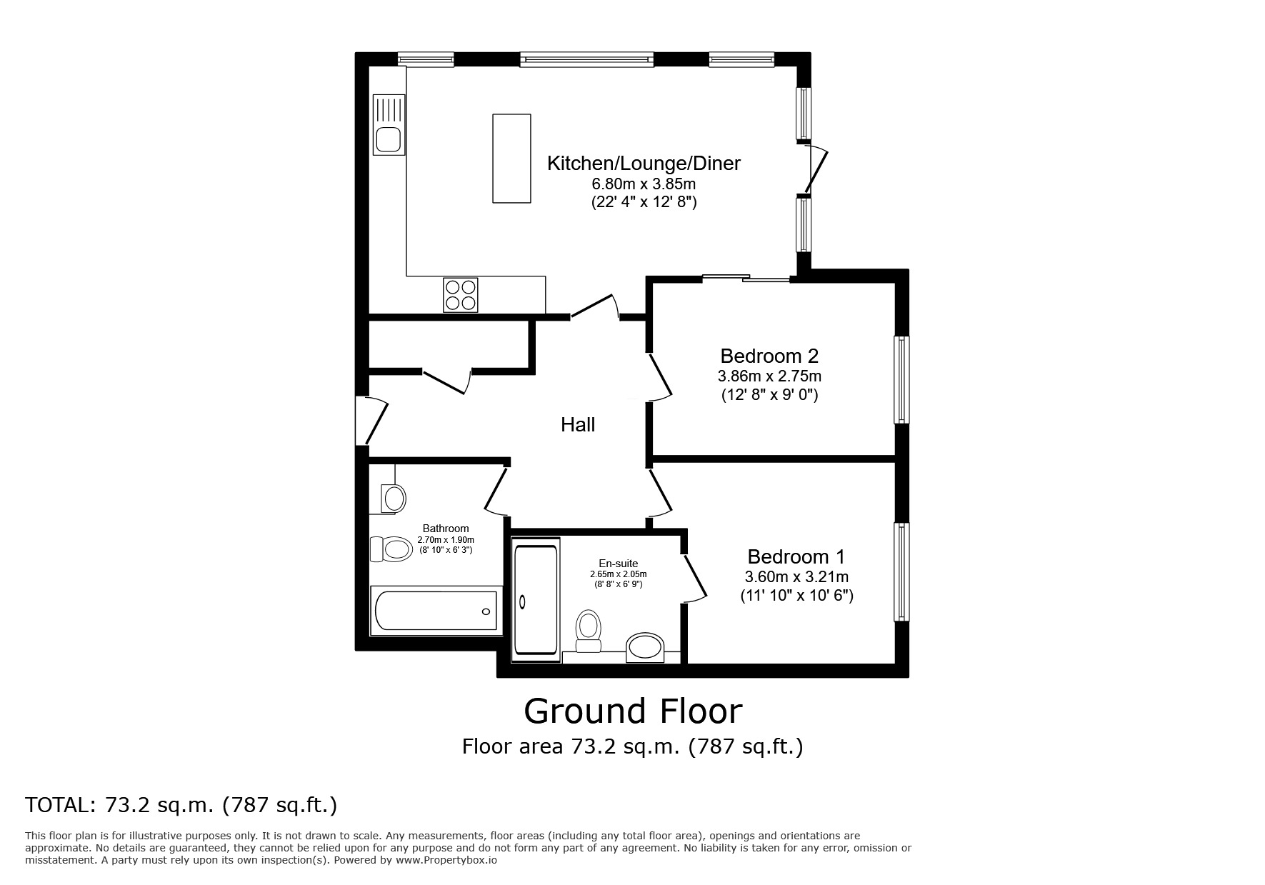 Floorplan of 2 bedroom  Flat to rent, Freemans Quay, Durham, DH1