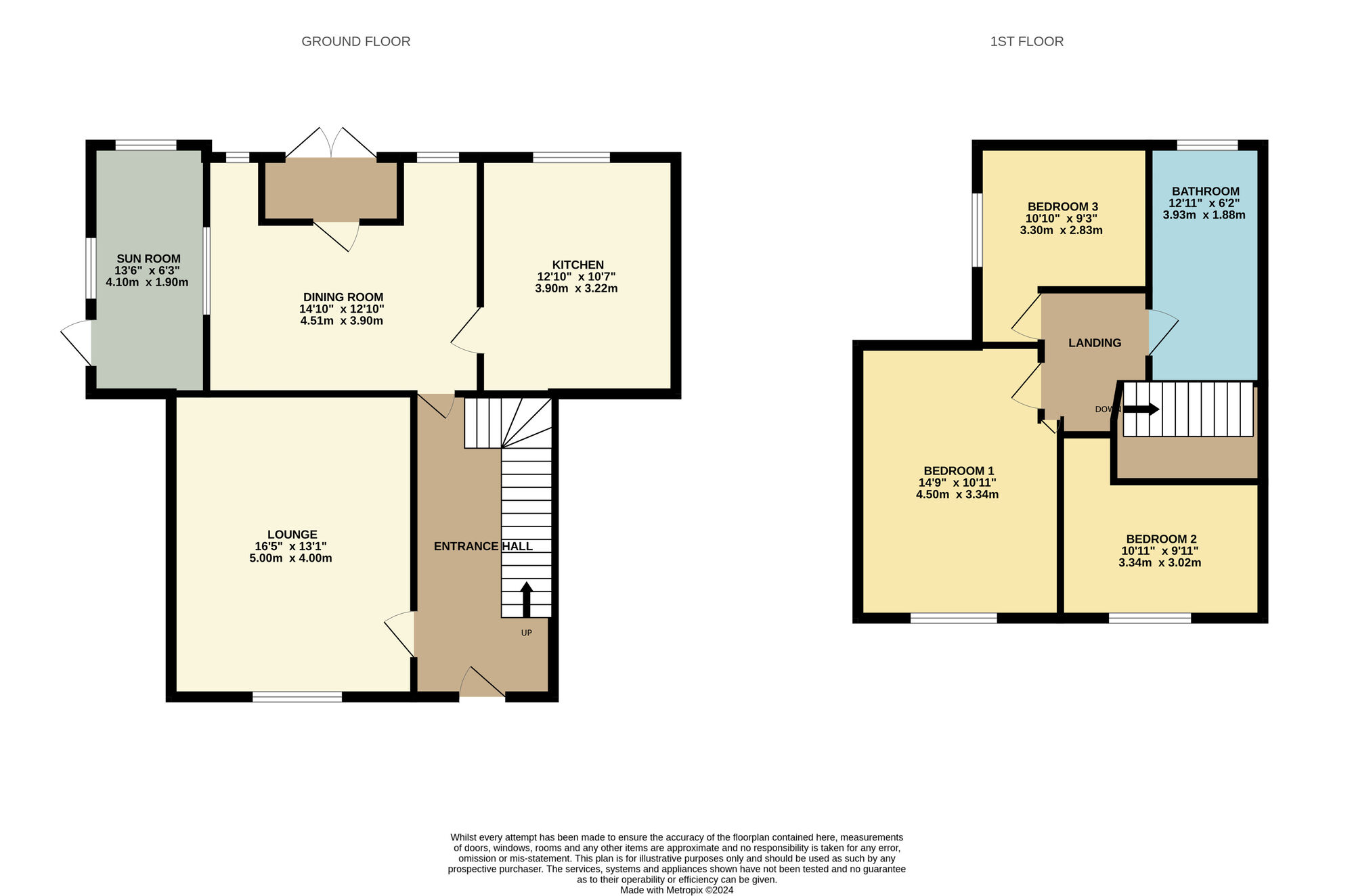 Floorplan of 3 bedroom Semi Detached House for sale, Front Street, Witton Gilbert, Durham, DH7