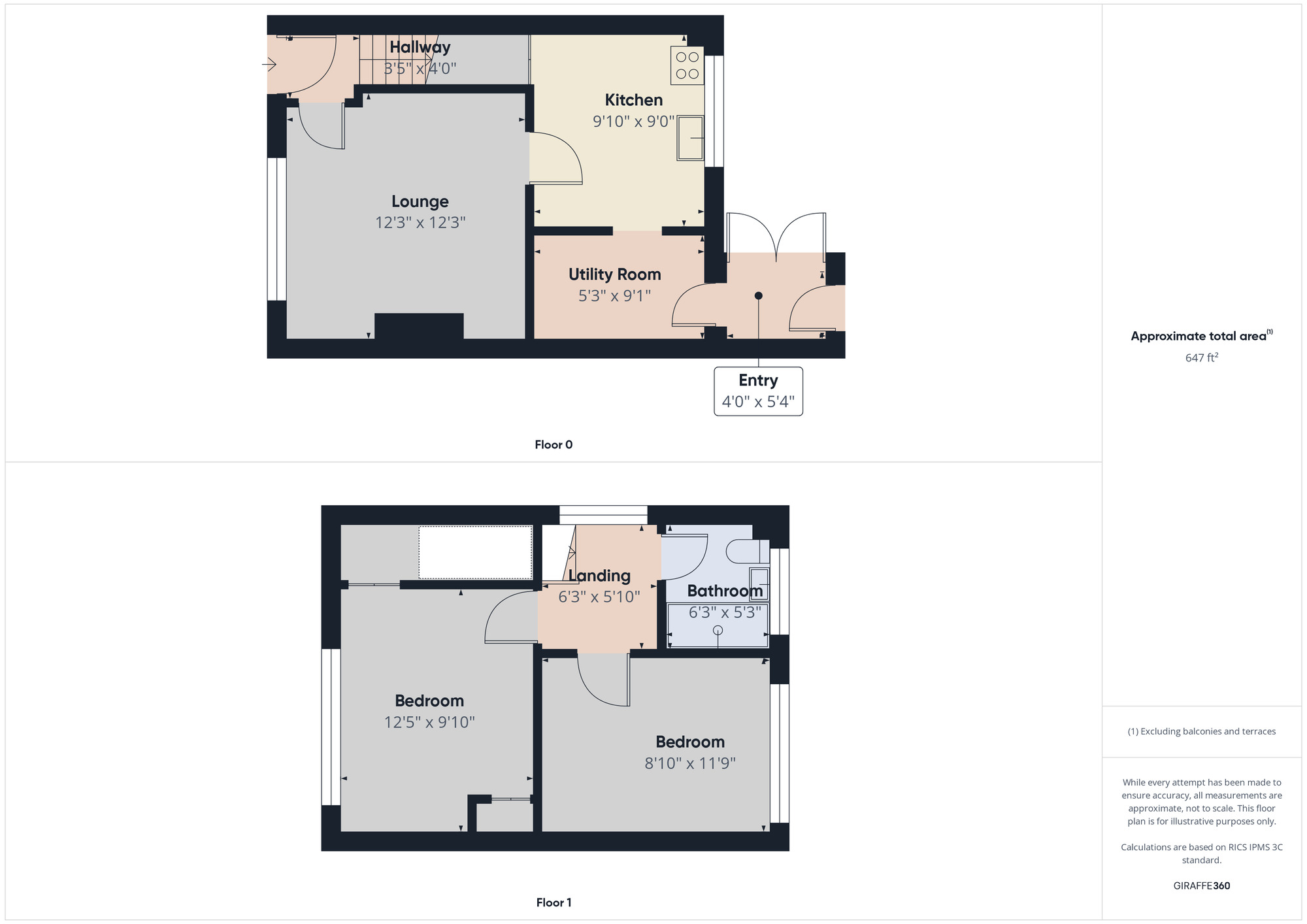 Floorplan of 2 bedroom End Terrace House to rent, St. Andrews Road, Spennymoor, Durham, DL16