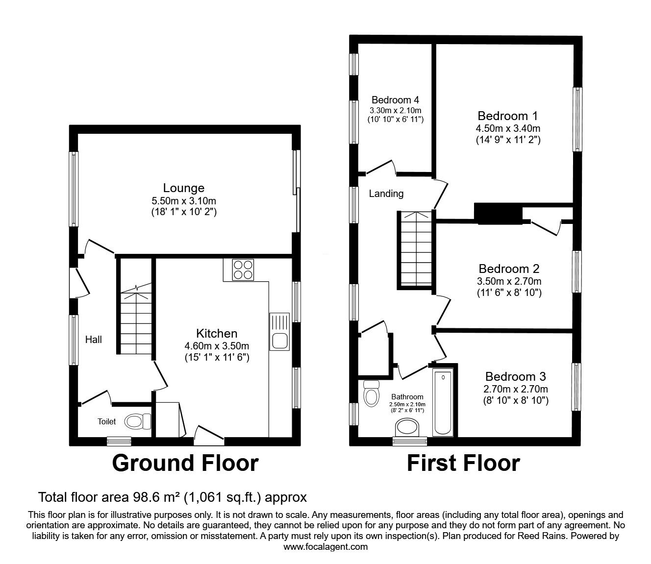 Floorplan of 4 bedroom Mid Terrace House to rent, Montgomery Road, Durham, DH1