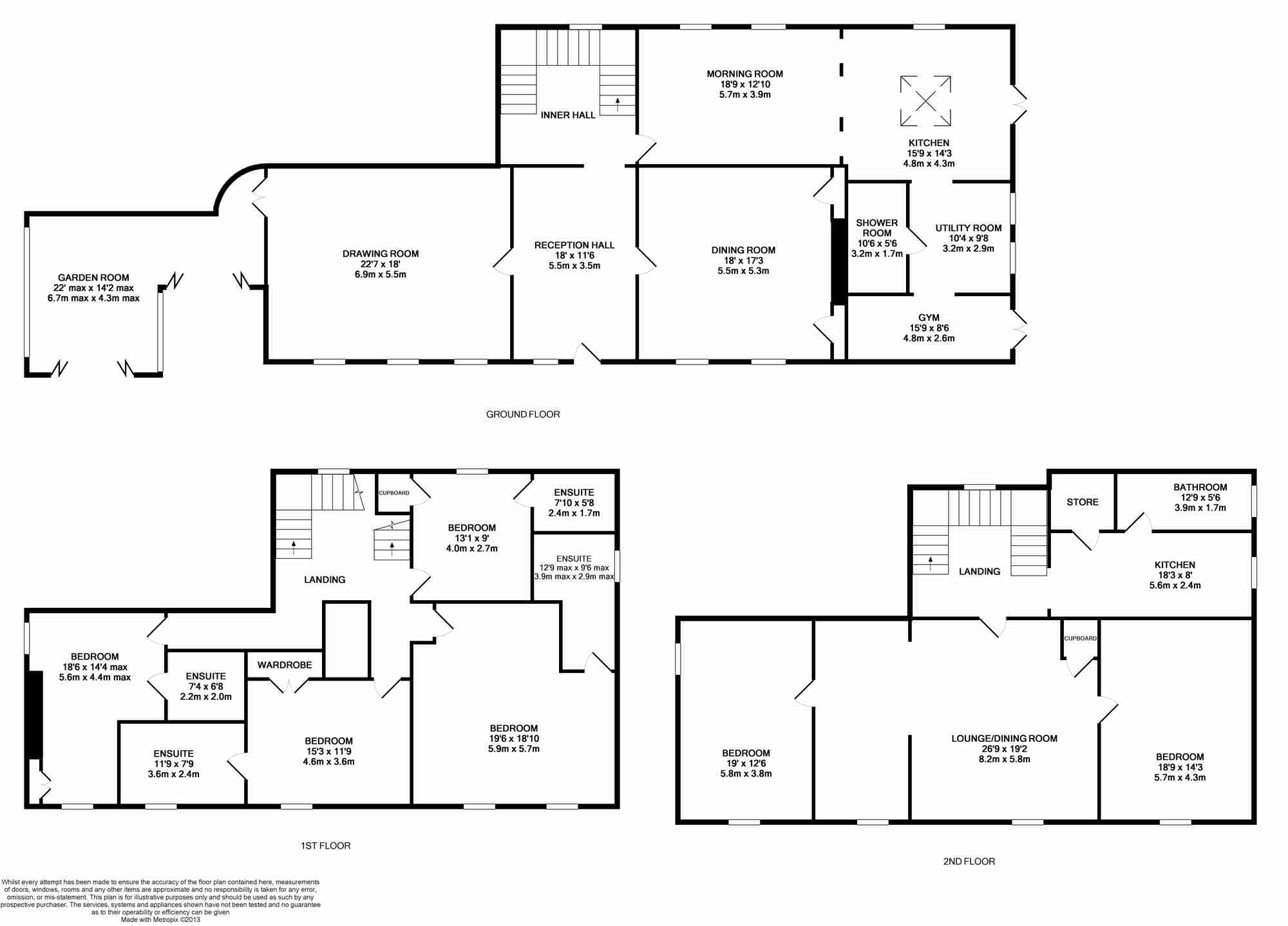 Floorplan of 6 bedroom Semi Detached House for sale, Esh Winning, Durham, DH7