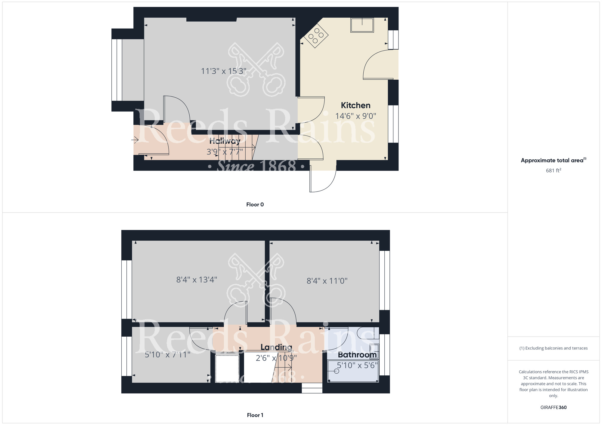 Floorplan of 3 bedroom Detached House to rent, Priors Grange, High Pittington, Durham, DH6