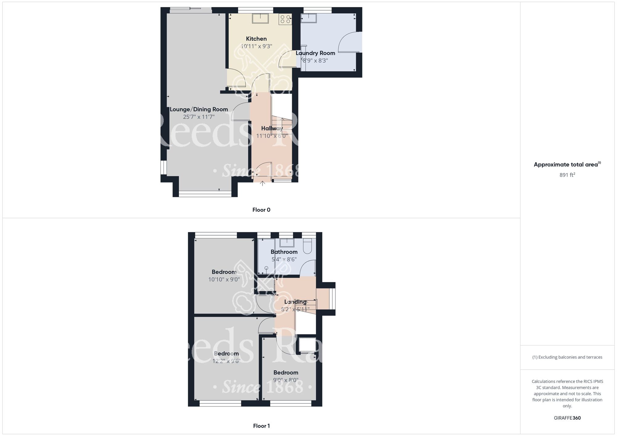 Floorplan of 3 bedroom Detached House for sale, Warkworth Road, Newton Hall., Durham, DH1