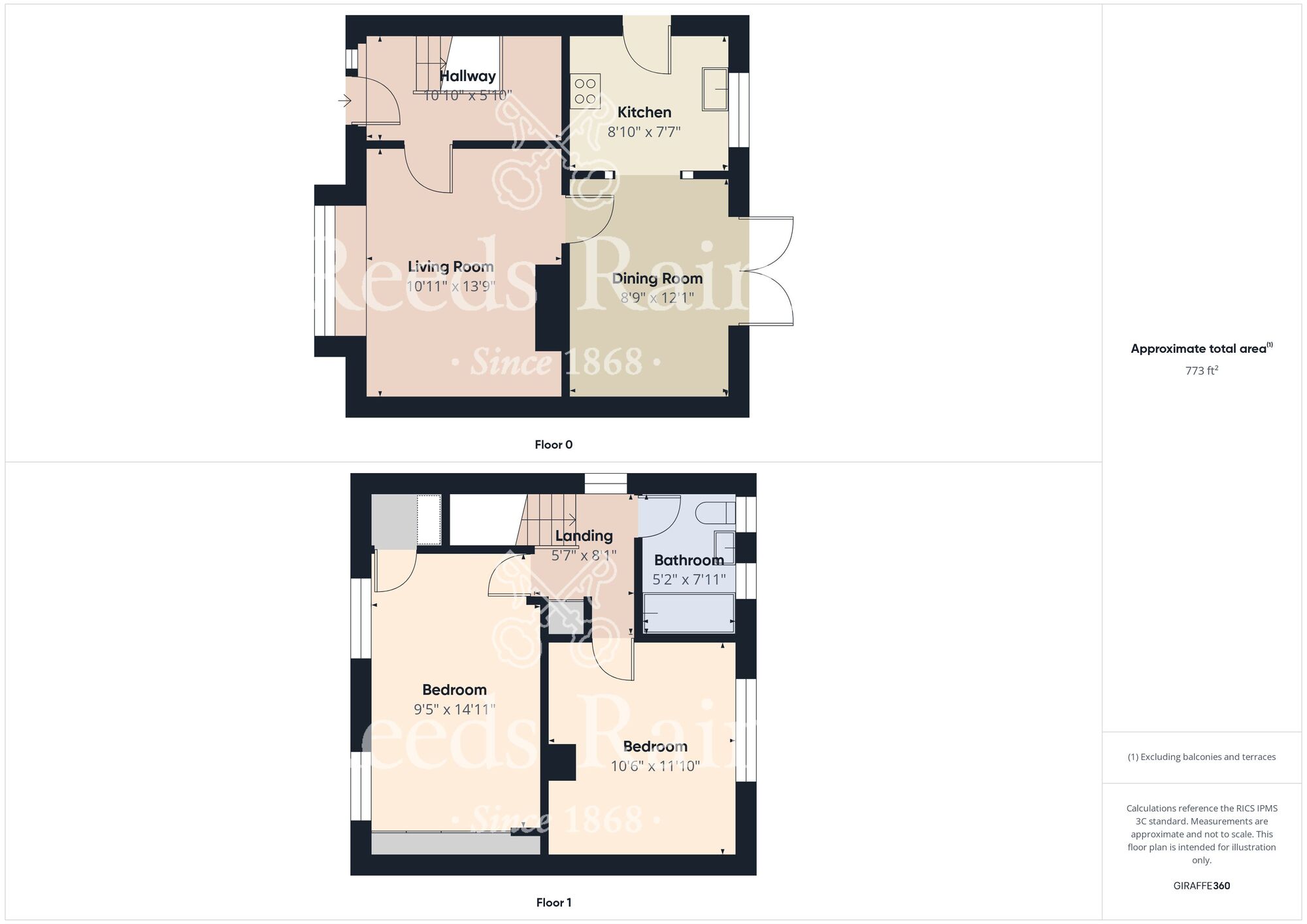 Floorplan of 2 bedroom Semi Detached House for sale, Red Briar Walk, Framwellgate Moor, Durham, DH1