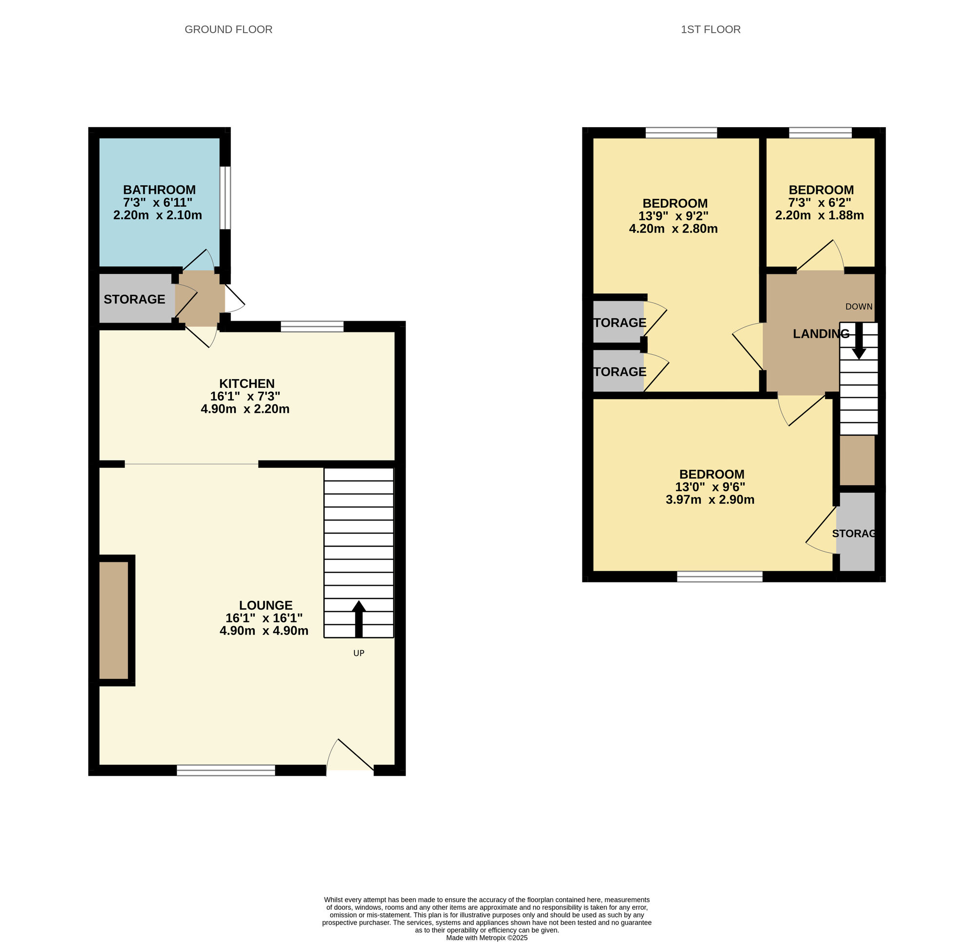 Floorplan of 3 bedroom Mid Terrace House for sale, Front Street, Pity Me, Durham, DH1