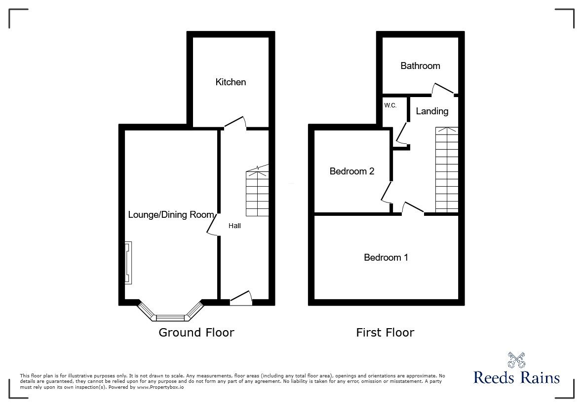 Floorplan of 2 bedroom Mid Terrace House to rent, South View, Bearpark, Durham, DH7