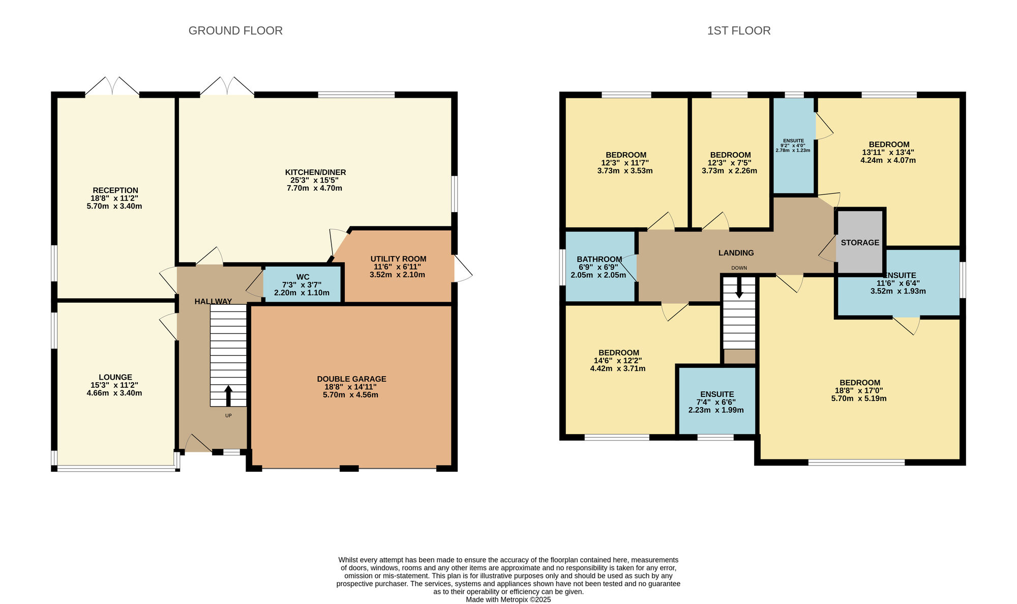 Floorplan of 5 bedroom Detached House for sale, Morton Close, Willington, Durham, DL15