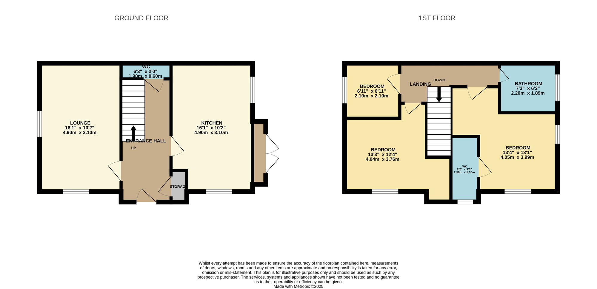 Floorplan of 3 bedroom Detached House for sale, Rokeby Way, Spennymoor, Durham, DL16