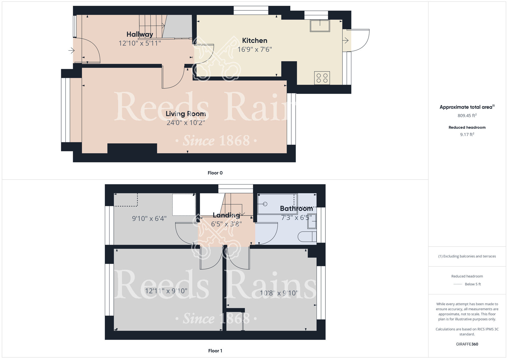 Floorplan of 3 bedroom Semi Detached House for sale, Throckley Avenue, Middlesbrough, North Yorkshire, TS5