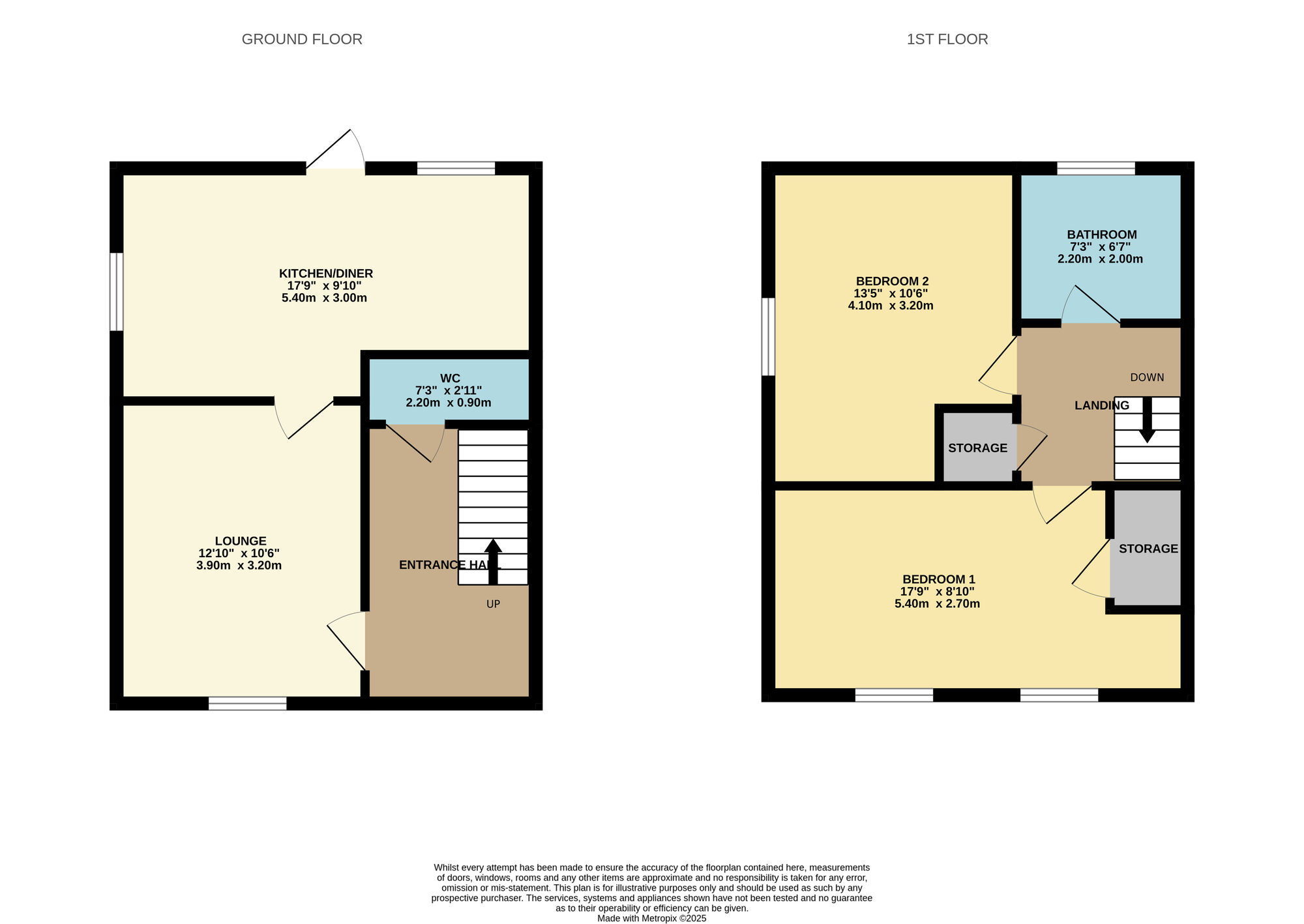 Floorplan of 2 bedroom Semi Detached House for sale, School View, Gilesgate Moor, Durham, DH1