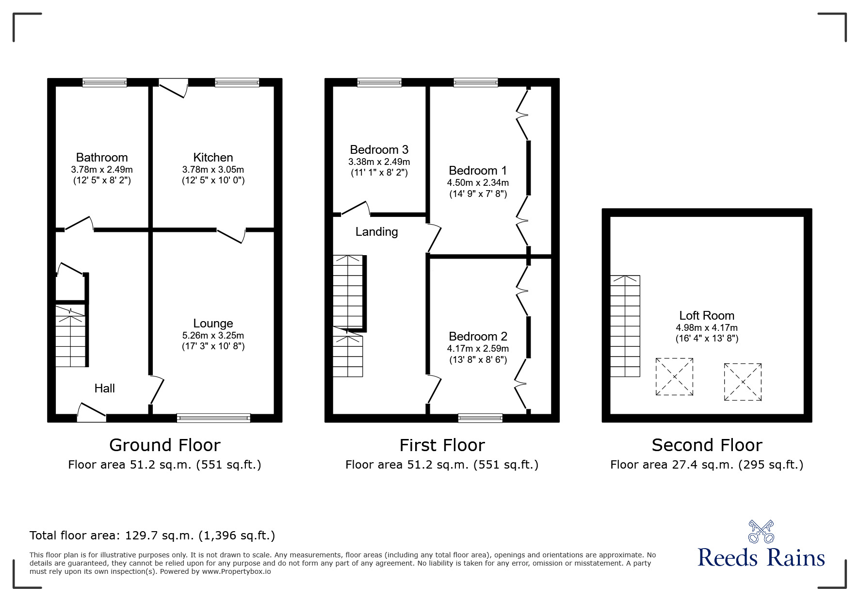 Floorplan of 3 bedroom Mid Terrace House to rent, Gurney Valley, Close House, Durham, DL14
