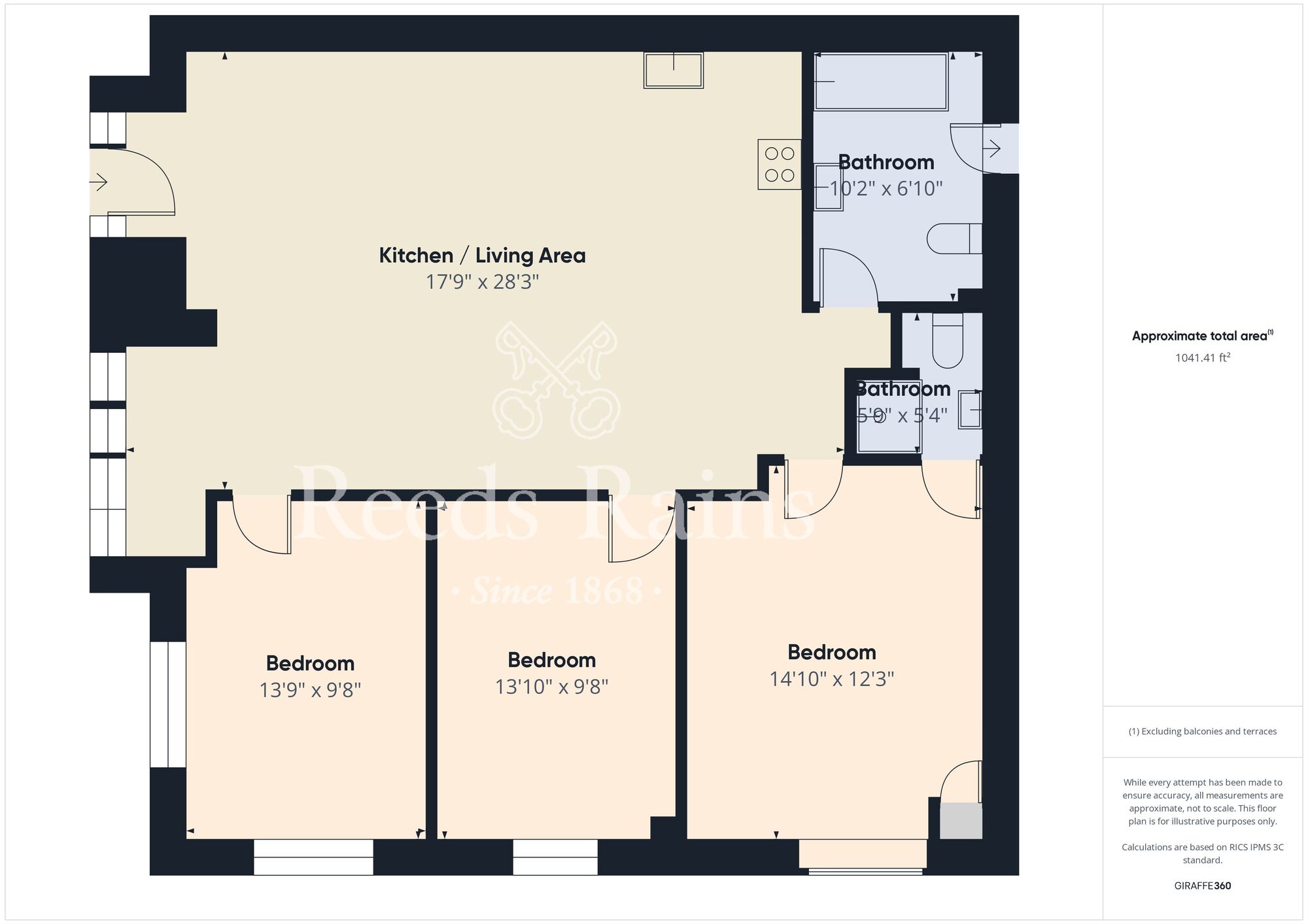 Floorplan of 3 bedroom  Flat for sale, The Castle, Stanhope, Durham, DL13