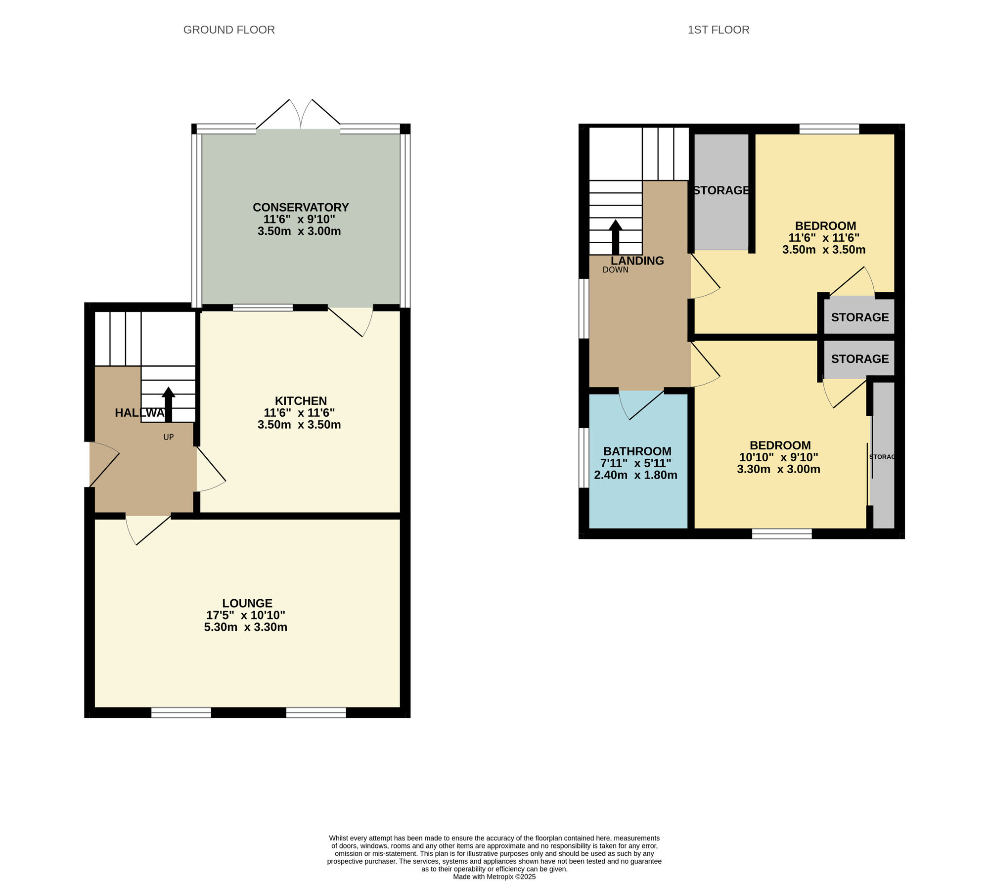 Floorplan of 2 bedroom Semi Detached House for sale, Quarry Crescent, Bearpark, Durham, DH7