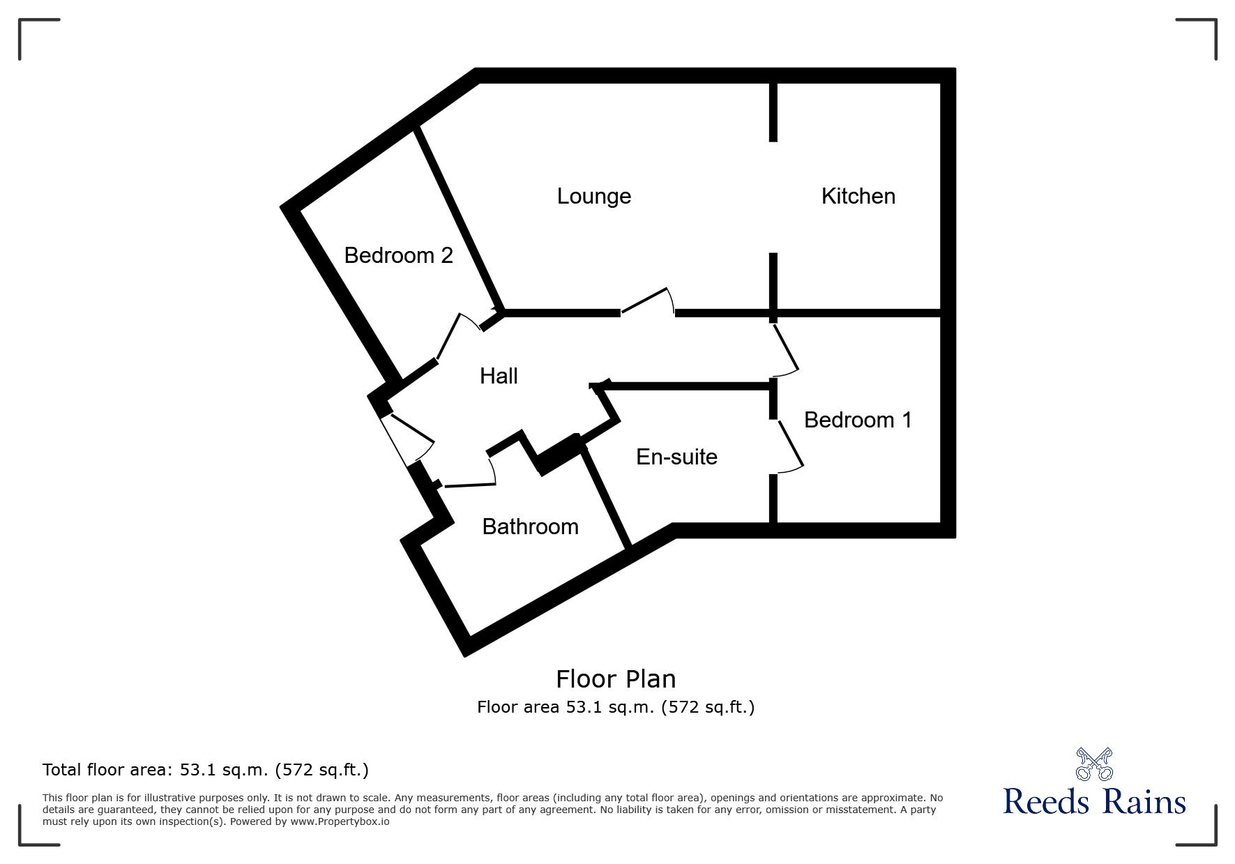 Floorplan of 2 bedroom  Flat to rent, Shiell Heights, Aykley Heads, Durham, DH1