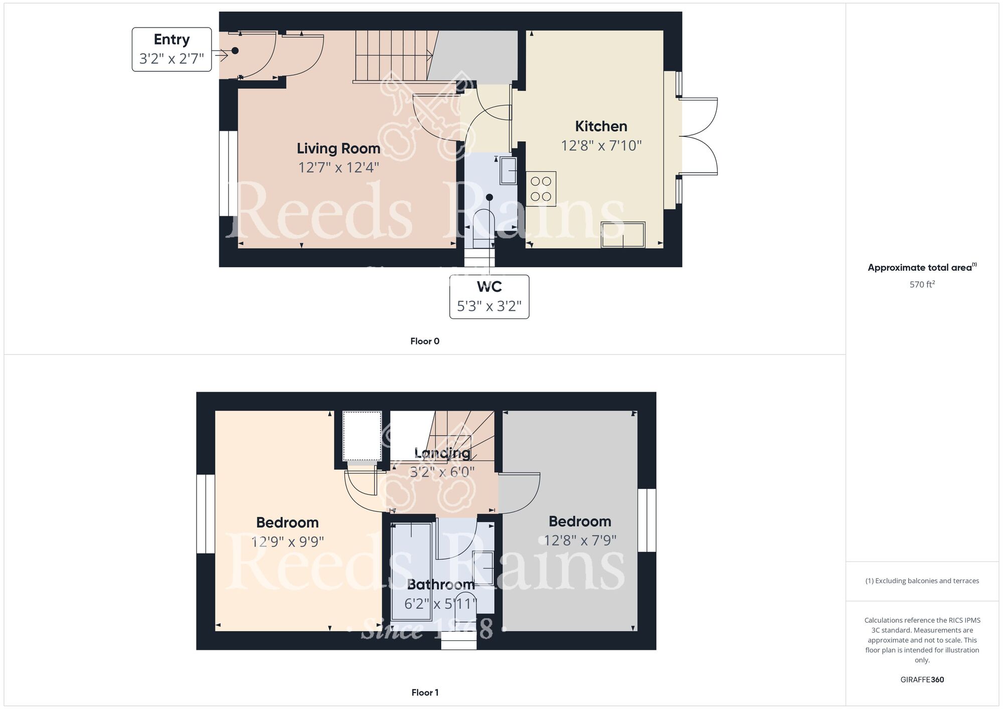 Floorplan of 2 bedroom End Terrace House for sale, Rokeby Way, Spennymoor, Durham, DL16