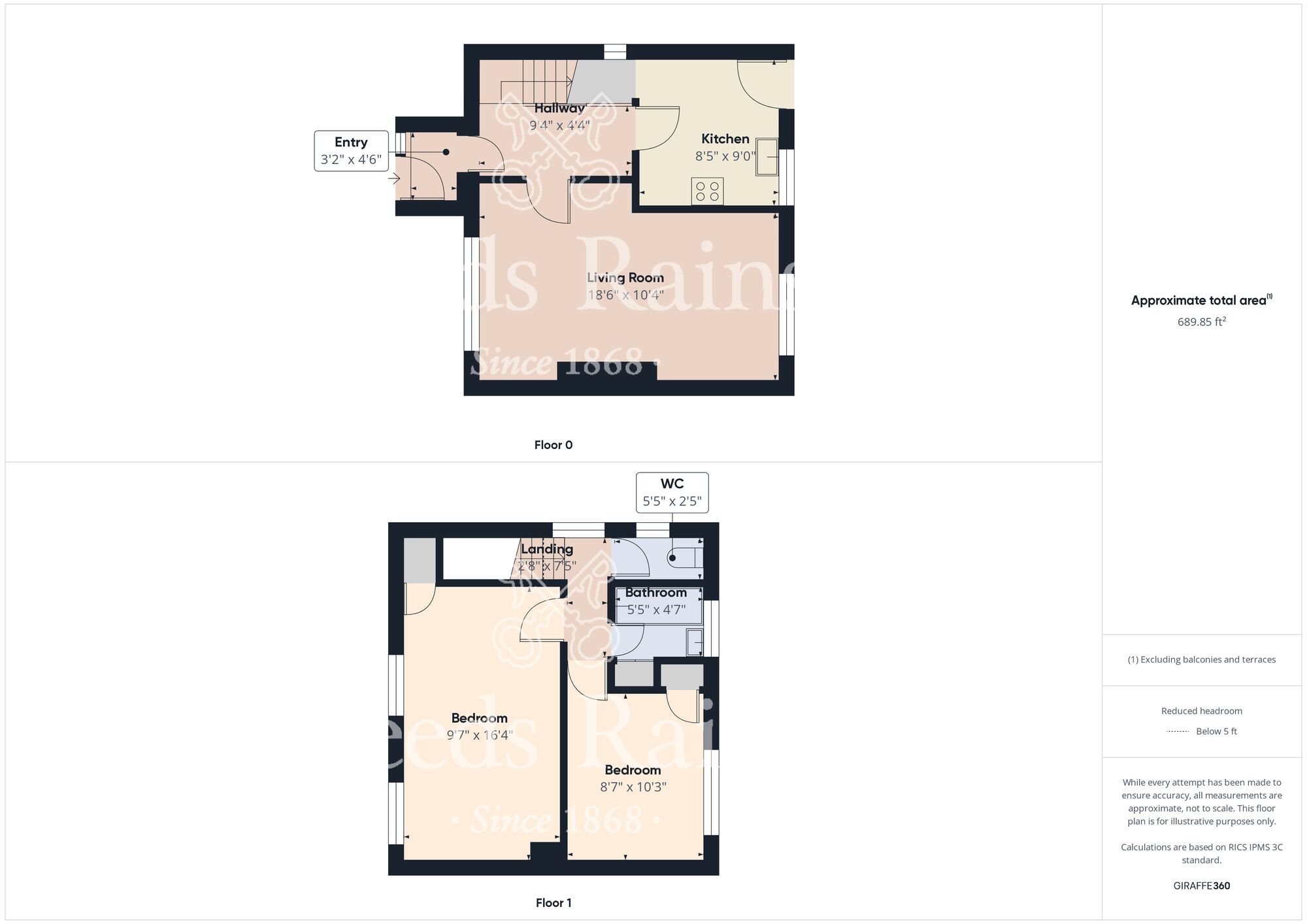 Floorplan of 2 bedroom Semi Detached House for sale, Priory Road, Framwellgate Moor, Durham, DH1