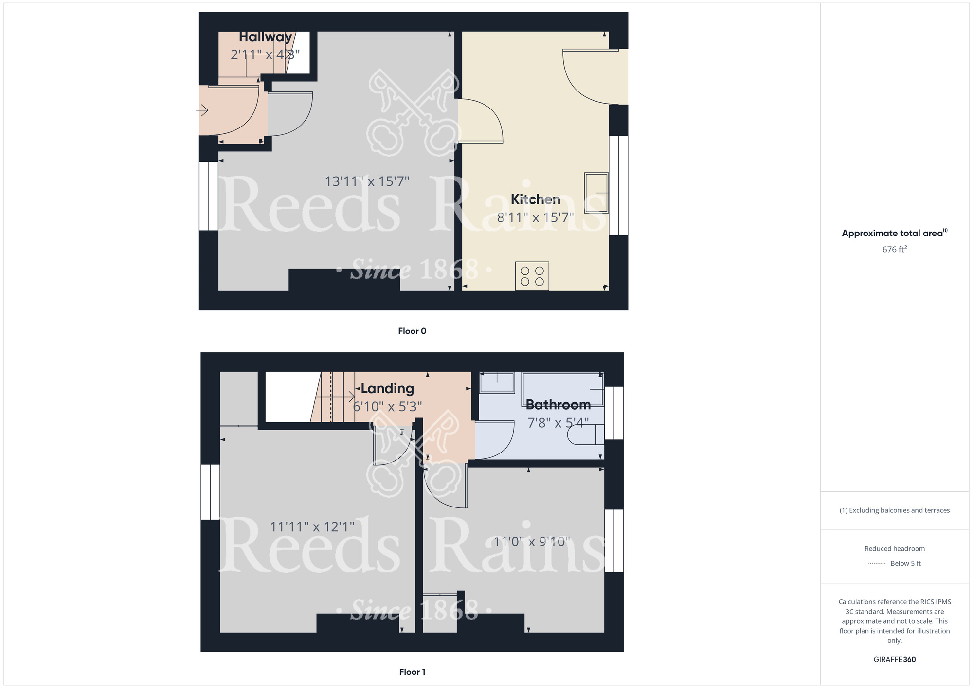 Floorplan of 2 bedroom Mid Terrace House to rent, Tenth Street, Horden, Durham, SR8