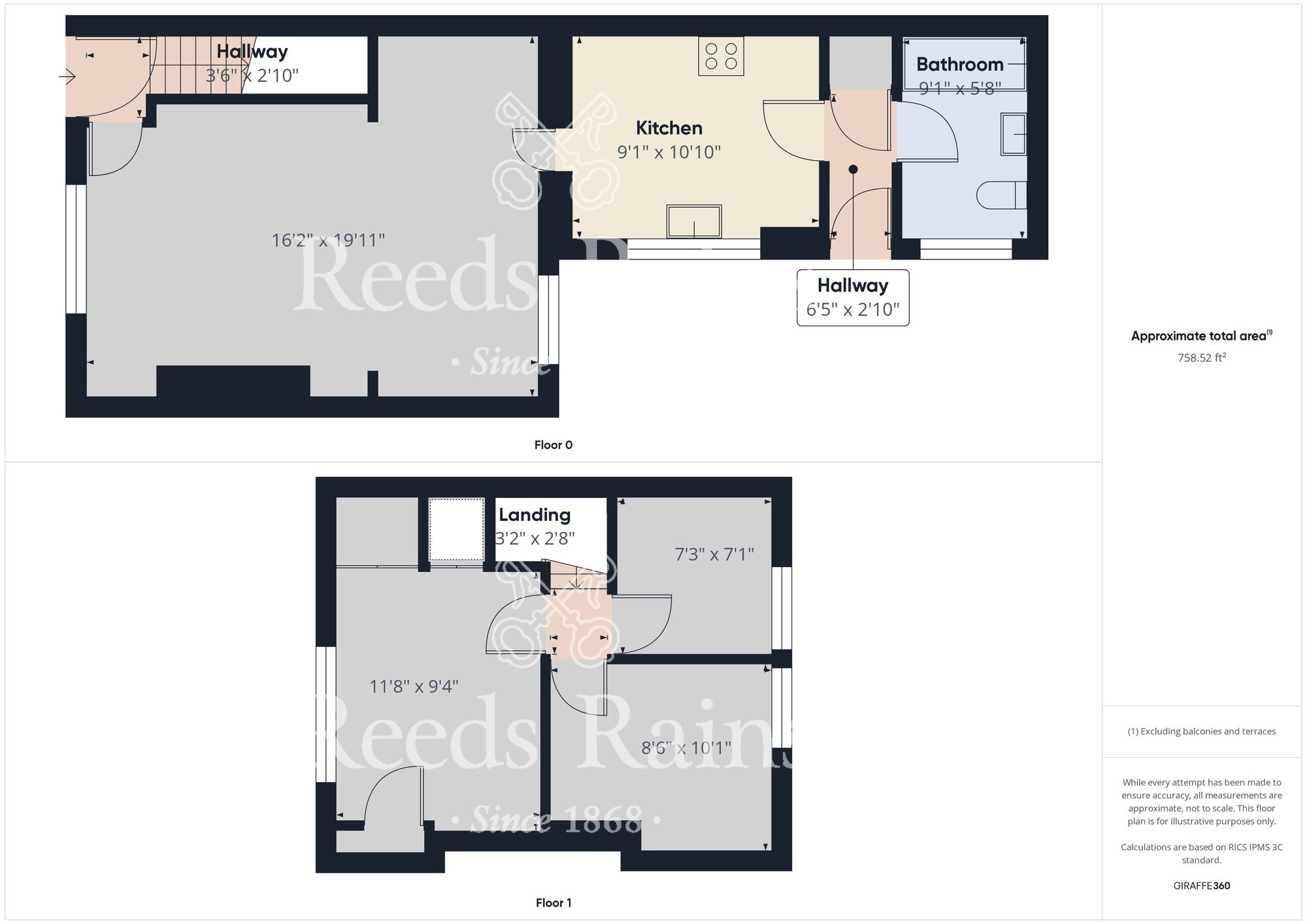 Floorplan of 3 bedroom Mid Terrace House for sale, Albert Street, Chilton, Durham, DL17