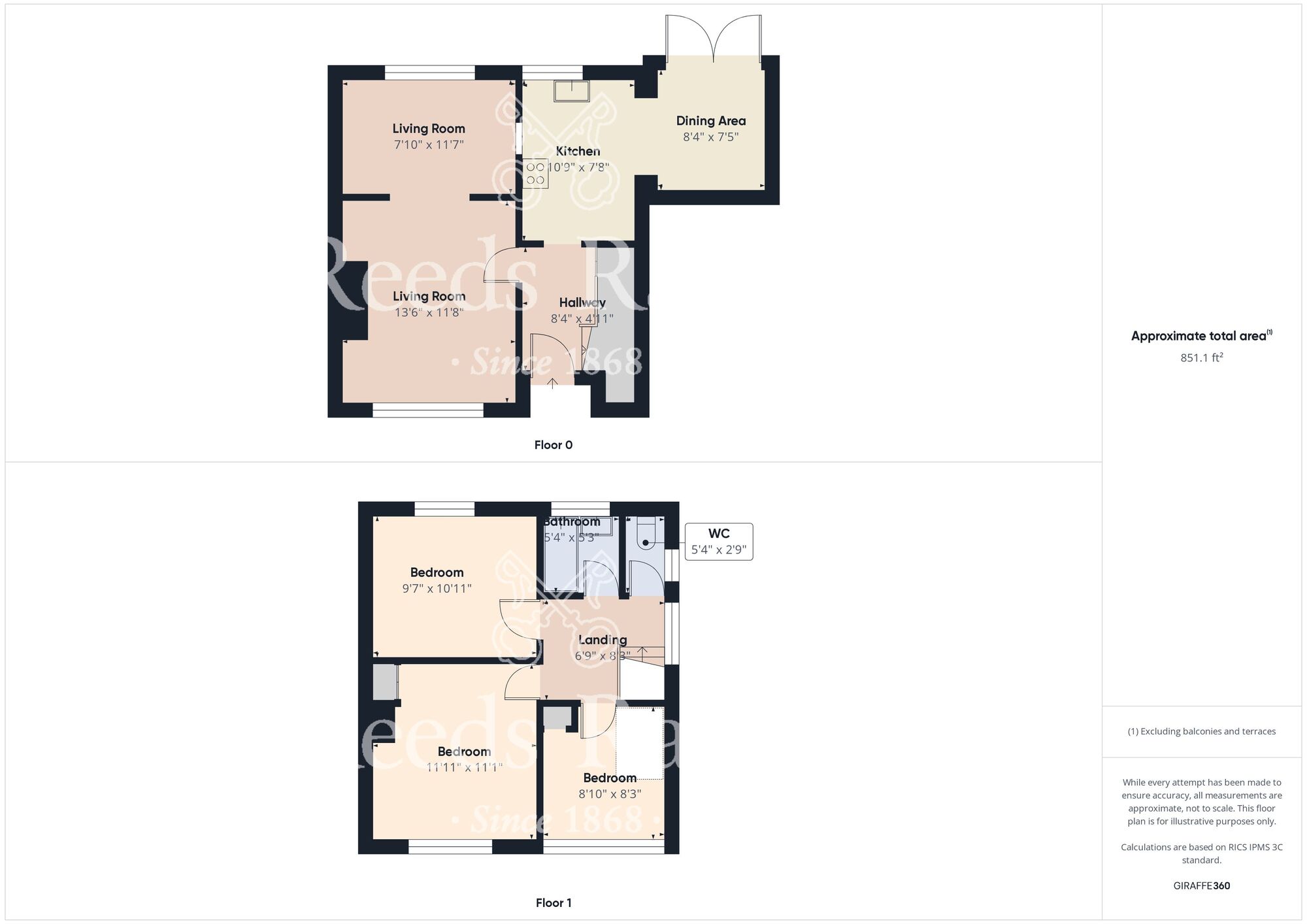 Floorplan of 3 bedroom Semi Detached House for sale, Pilgrims Way, Gilesgate, Durham, DH1