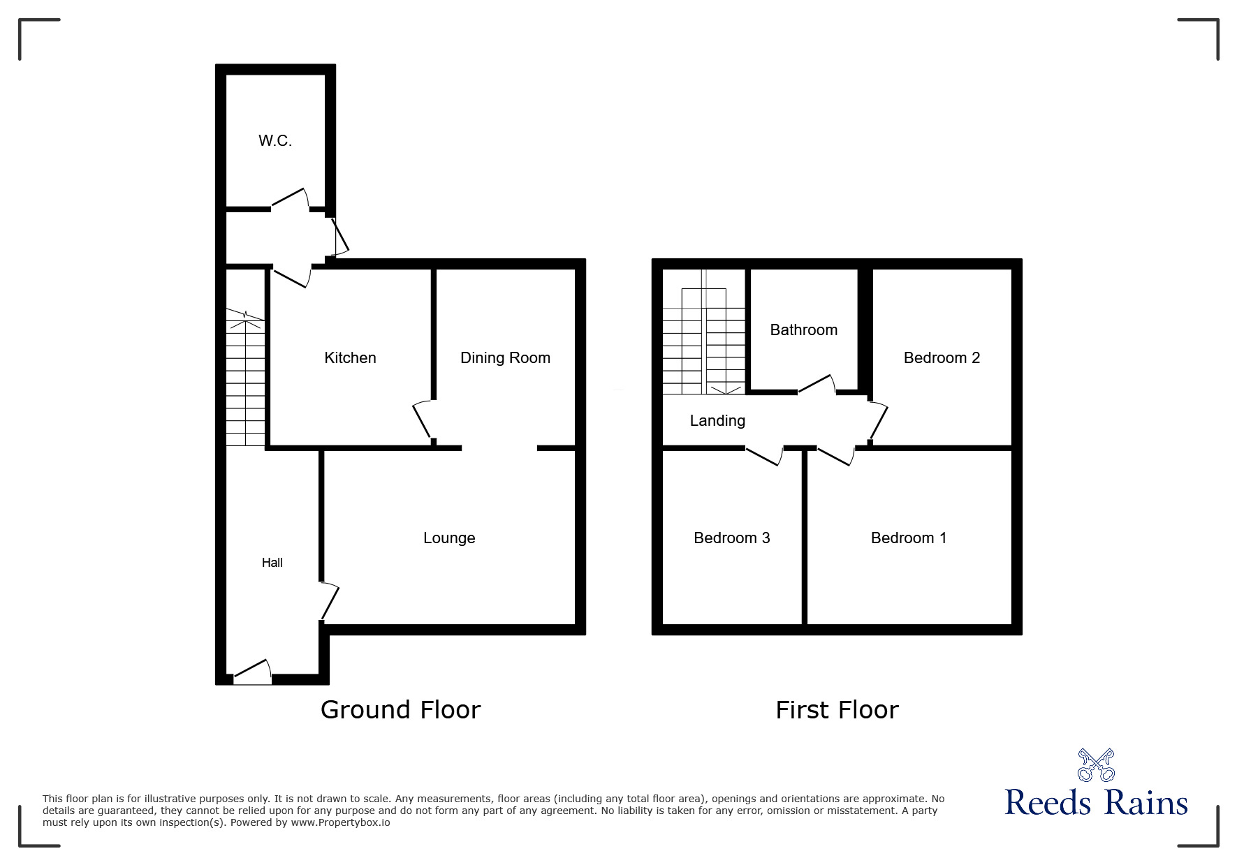 Floorplan of 3 bedroom Semi Detached House to rent, Elstob Close, Newton Aycliffe, Durham, DL5