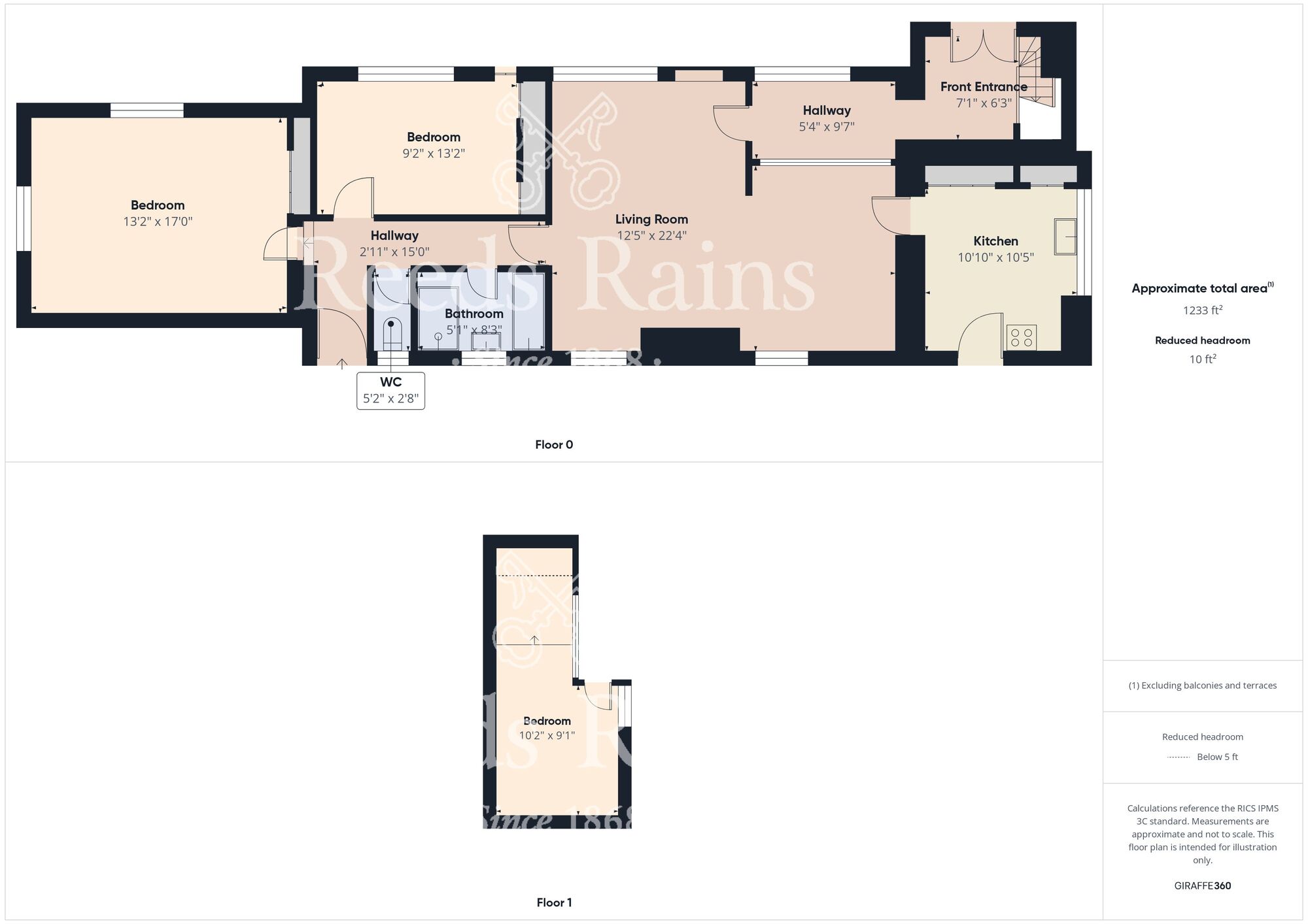 Floorplan of 3 bedroom Detached Bungalow for sale, Rushyford, Ferryhill, Durham, DL17