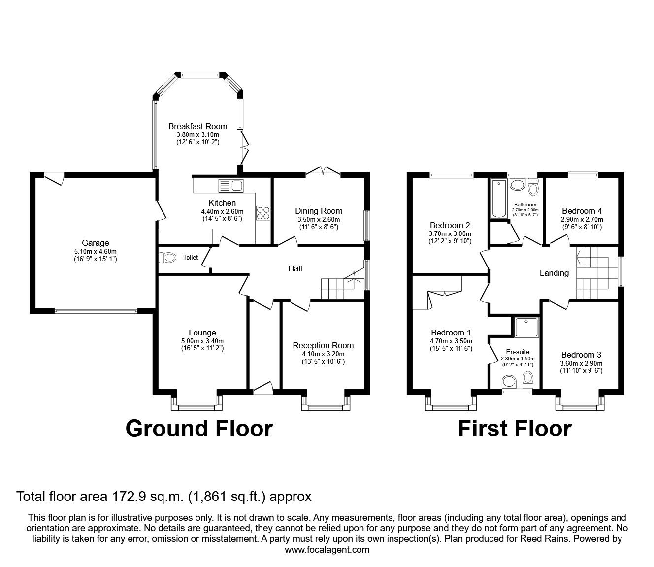 Floorplan of 4 bedroom Detached House for sale, Ferens Park, Durham, DH1