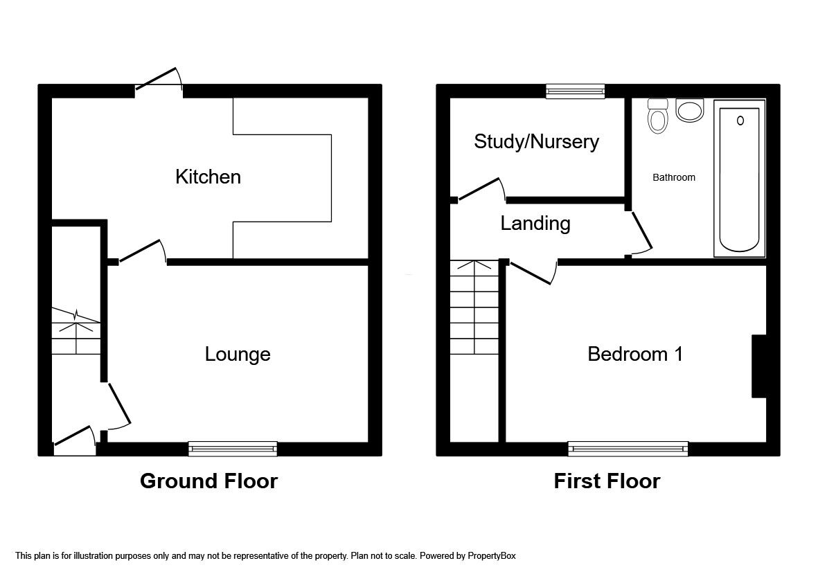 Floorplan of 2 bedroom Mid Terrace House to rent, Thomas Street, Shildon, Durham, DL4