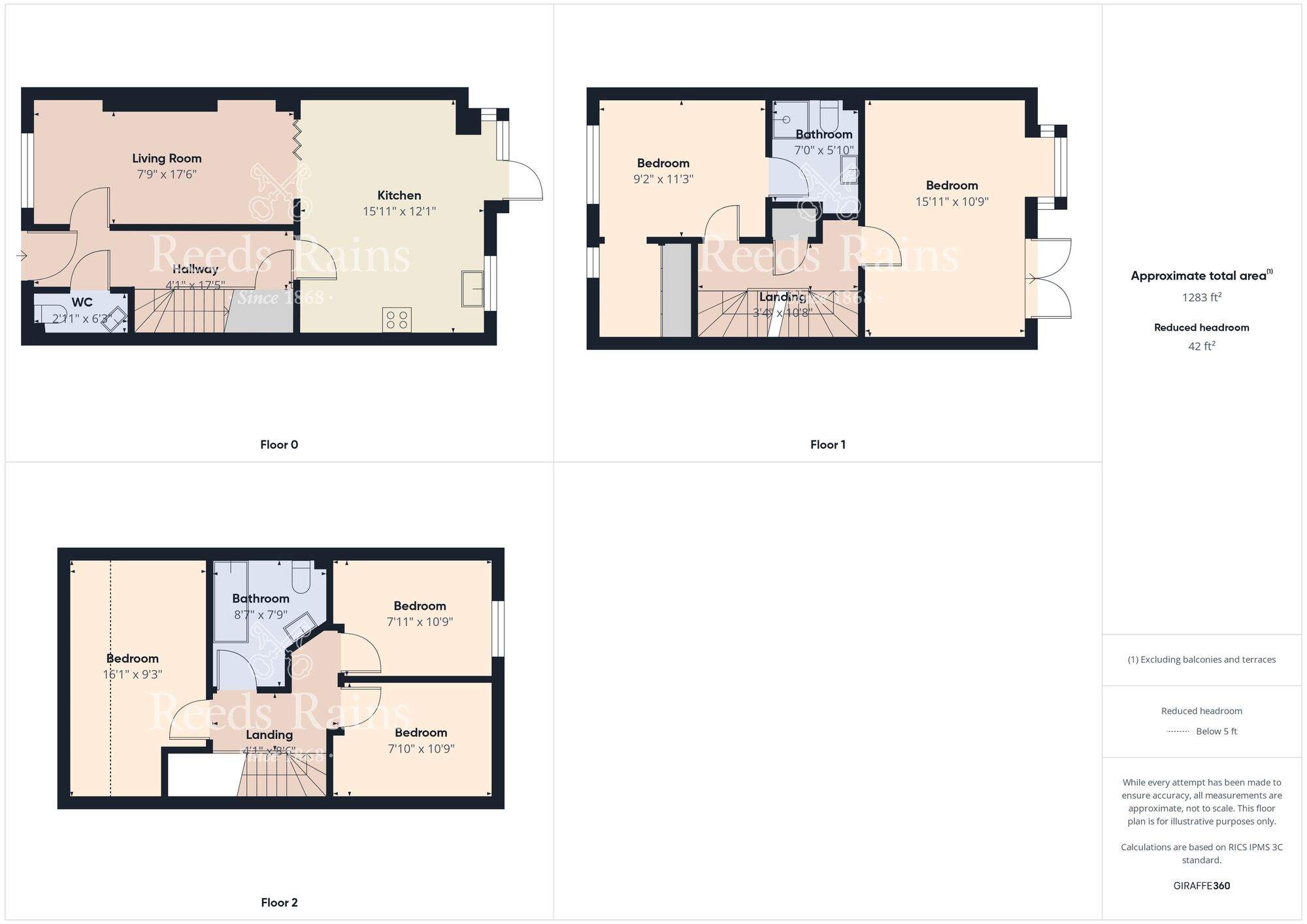 Floorplan of 5 bedroom Semi Detached House for sale, Bishops Close, Belmont, Durham, DH1
