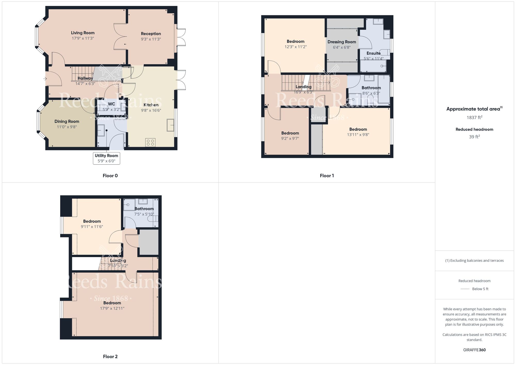 Floorplan of 5 bedroom Detached House for sale, Hutton Way, Framwellgate Moor, Durham, DH1