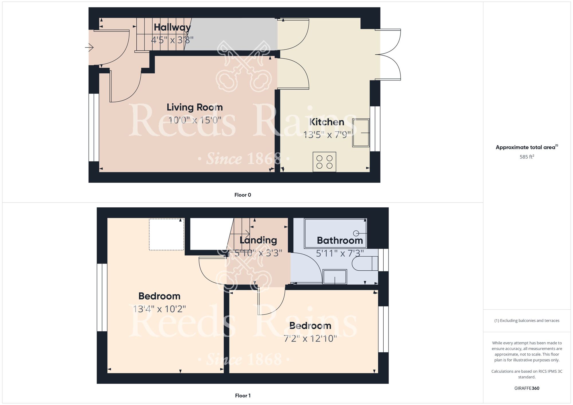 Floorplan of 2 bedroom Semi Detached House for sale, St. Aidans Way, Chilton, Durham, DL17