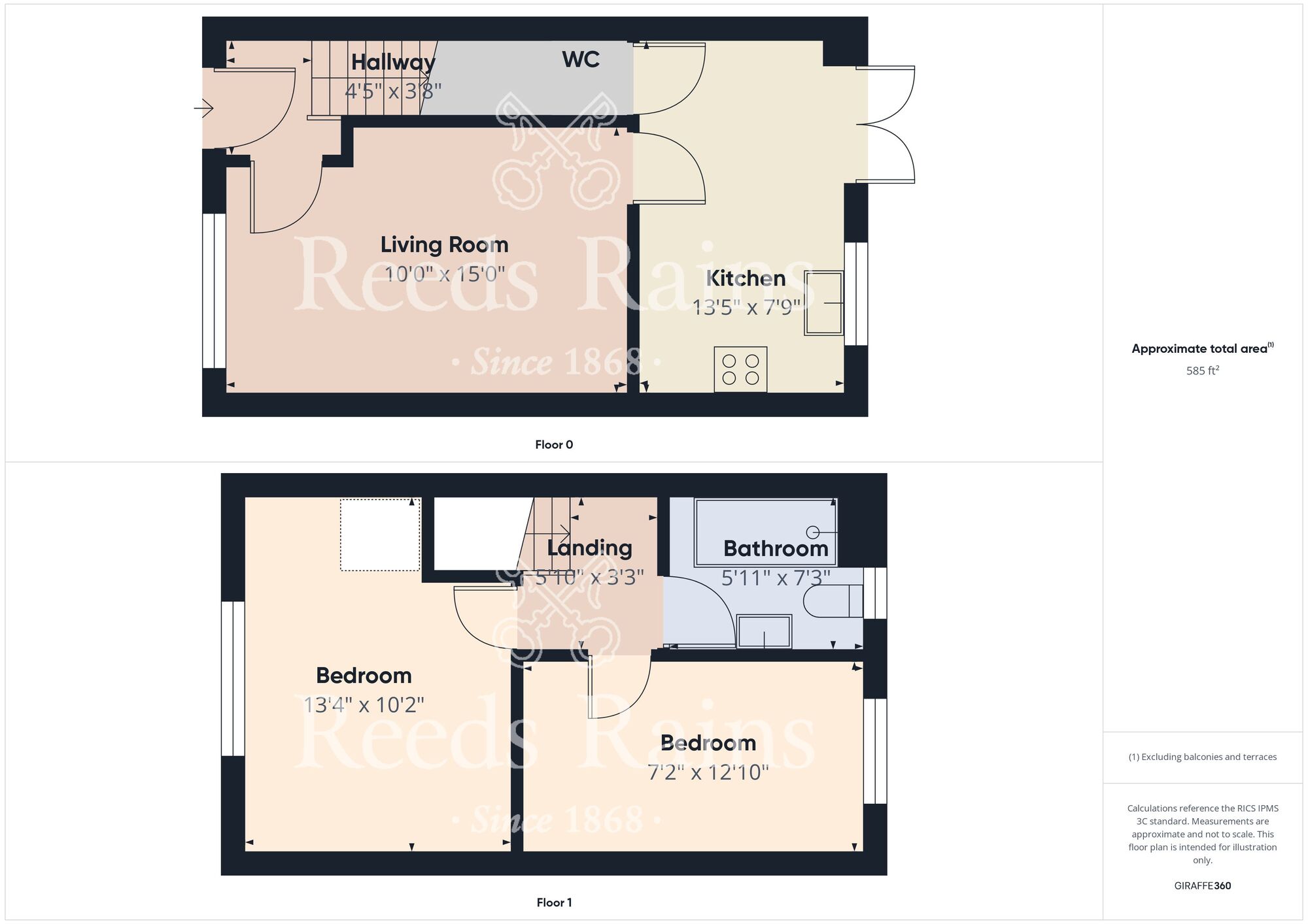 Floorplan of 2 bedroom Semi Detached House for sale, St. Aidans Way, Chilton, Durham, DL17