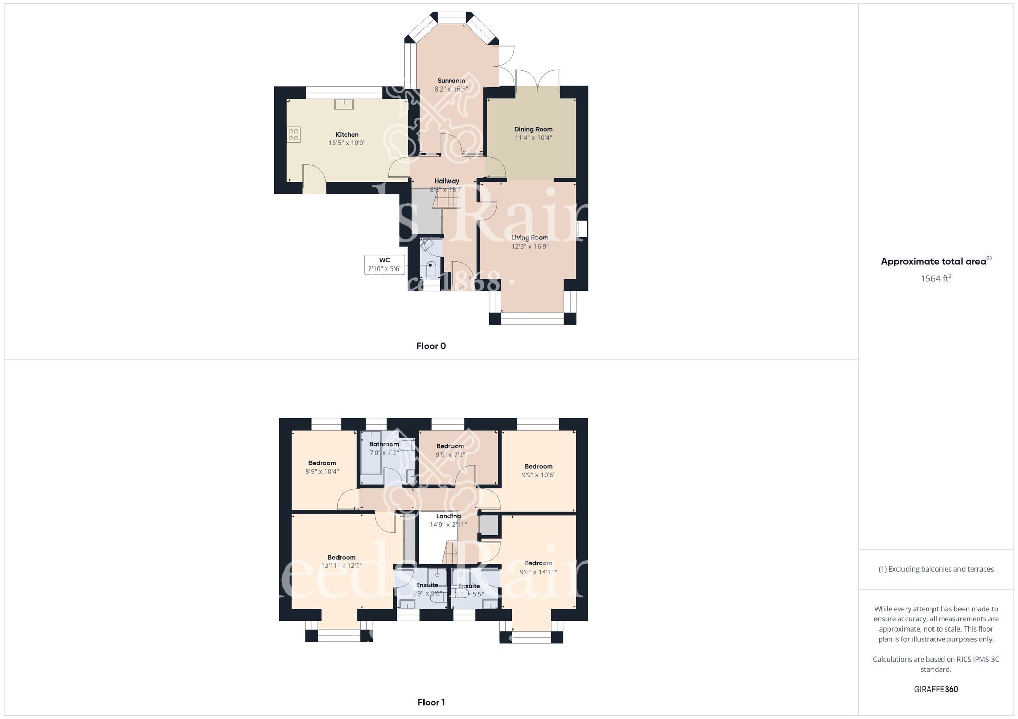 Floorplan of 5 bedroom Detached House for sale, Beechways, Whitesmocks, Durham, DH1