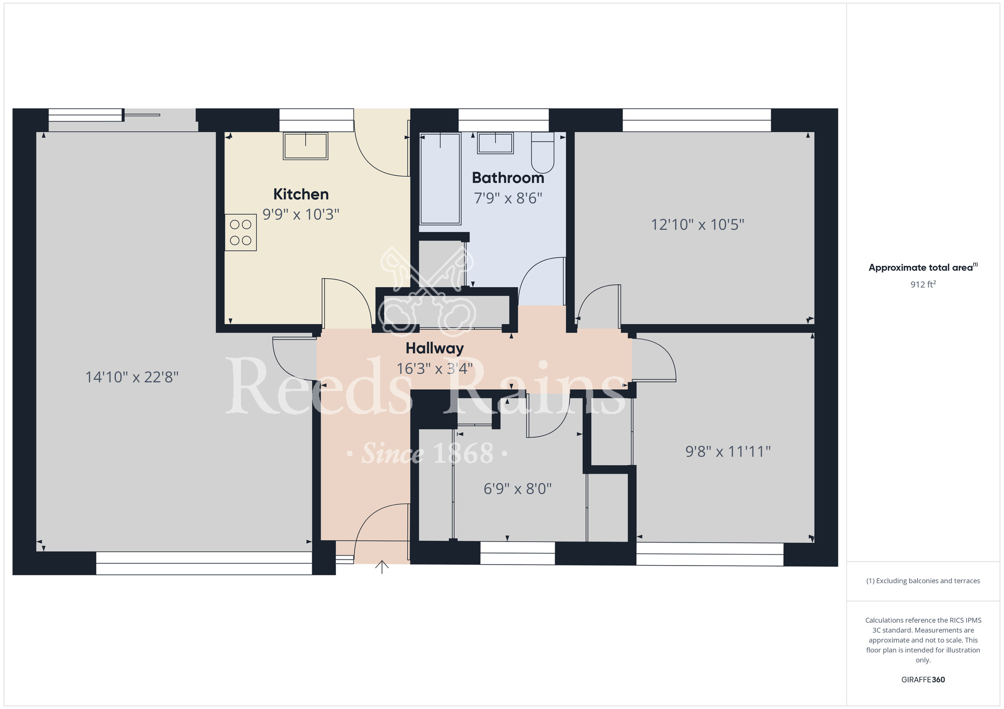 Floorplan of 3 bedroom Detached Bungalow to rent, Sunderland Bridge, Durham, DH6